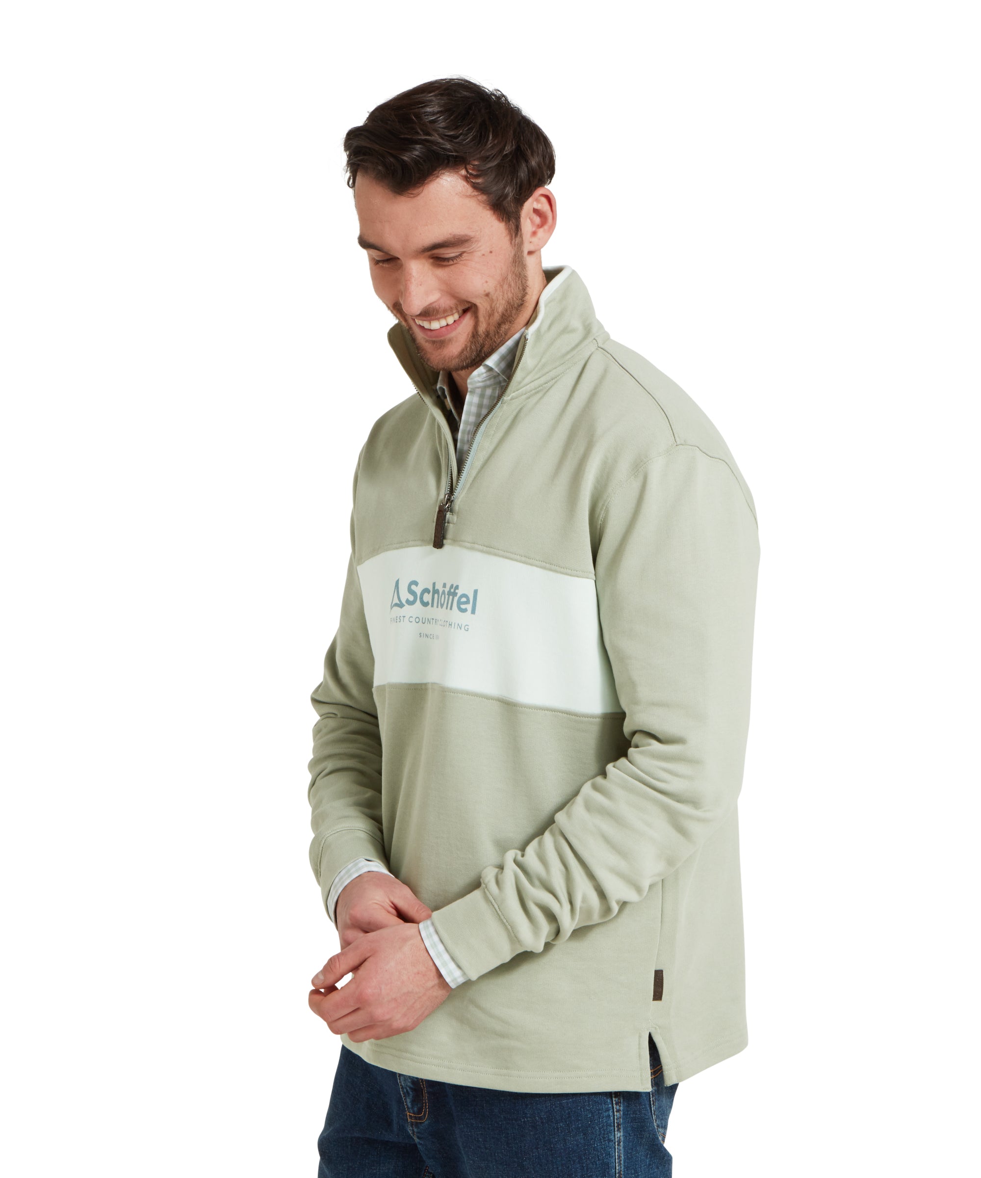 Trencrom Quarter Zip - Aqua Grey/Blue Water