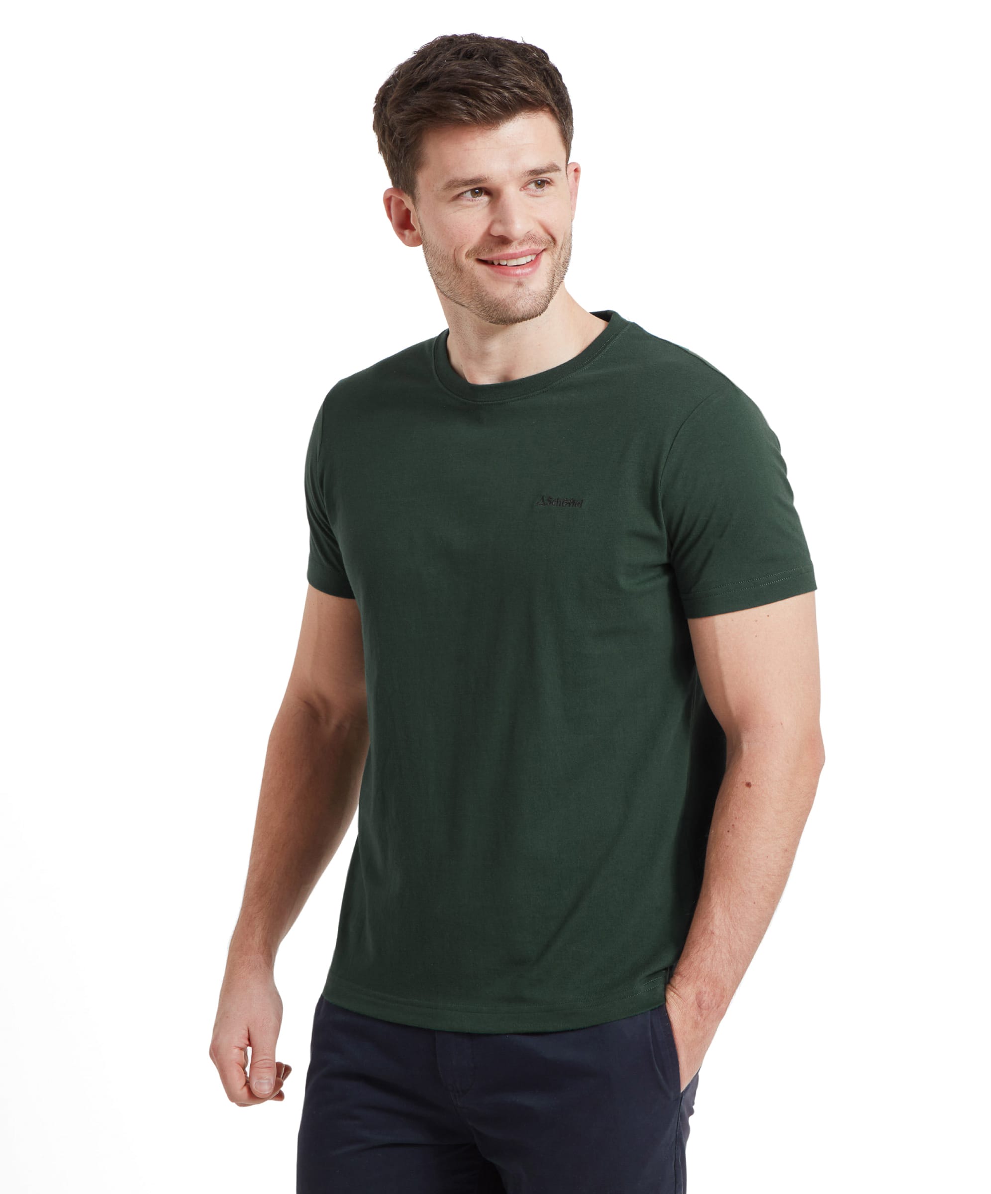 Green t shirt man hotsell