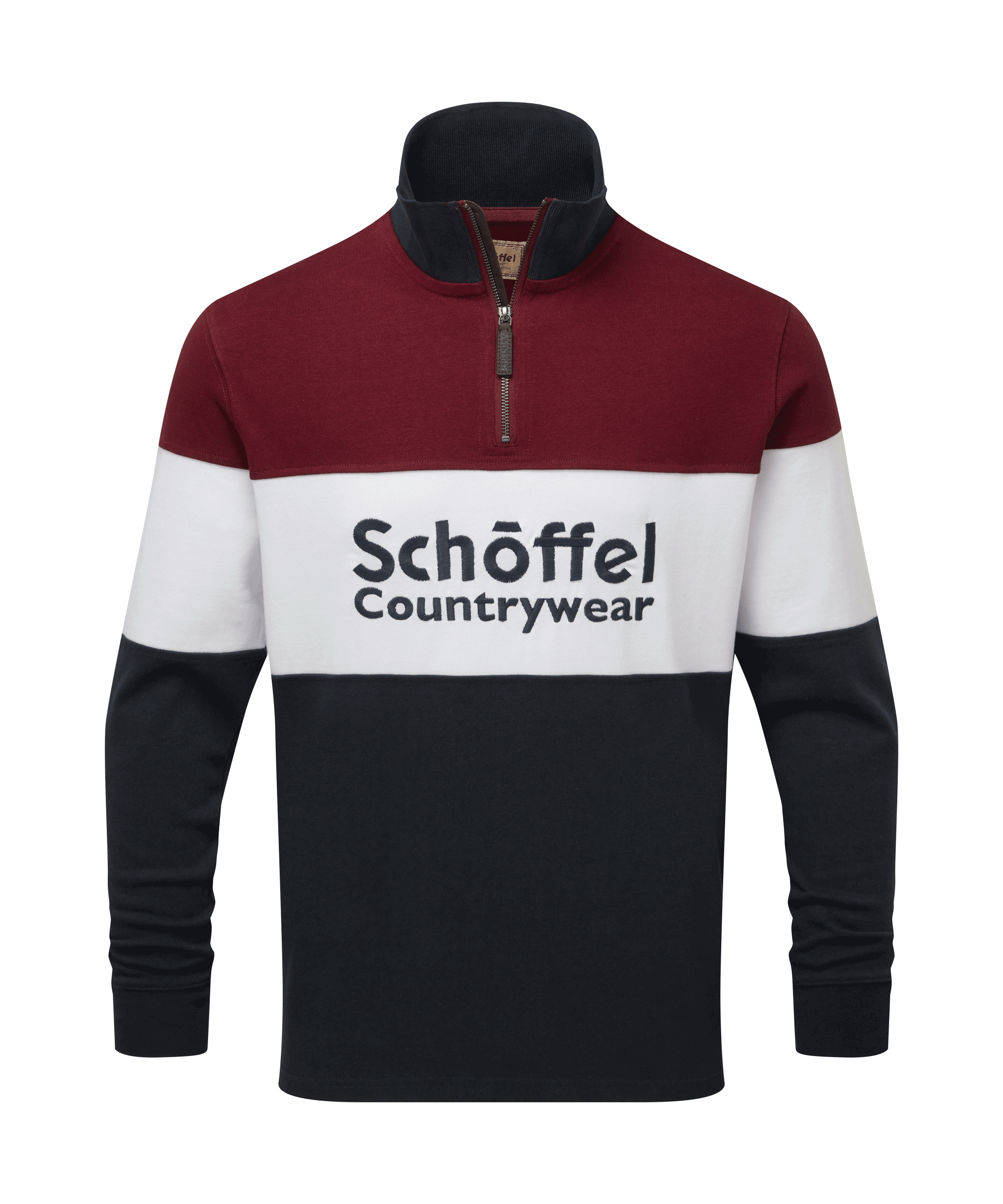 Schöffel Exeter Heritage 1/4 Zip for Unisex in Deep Red