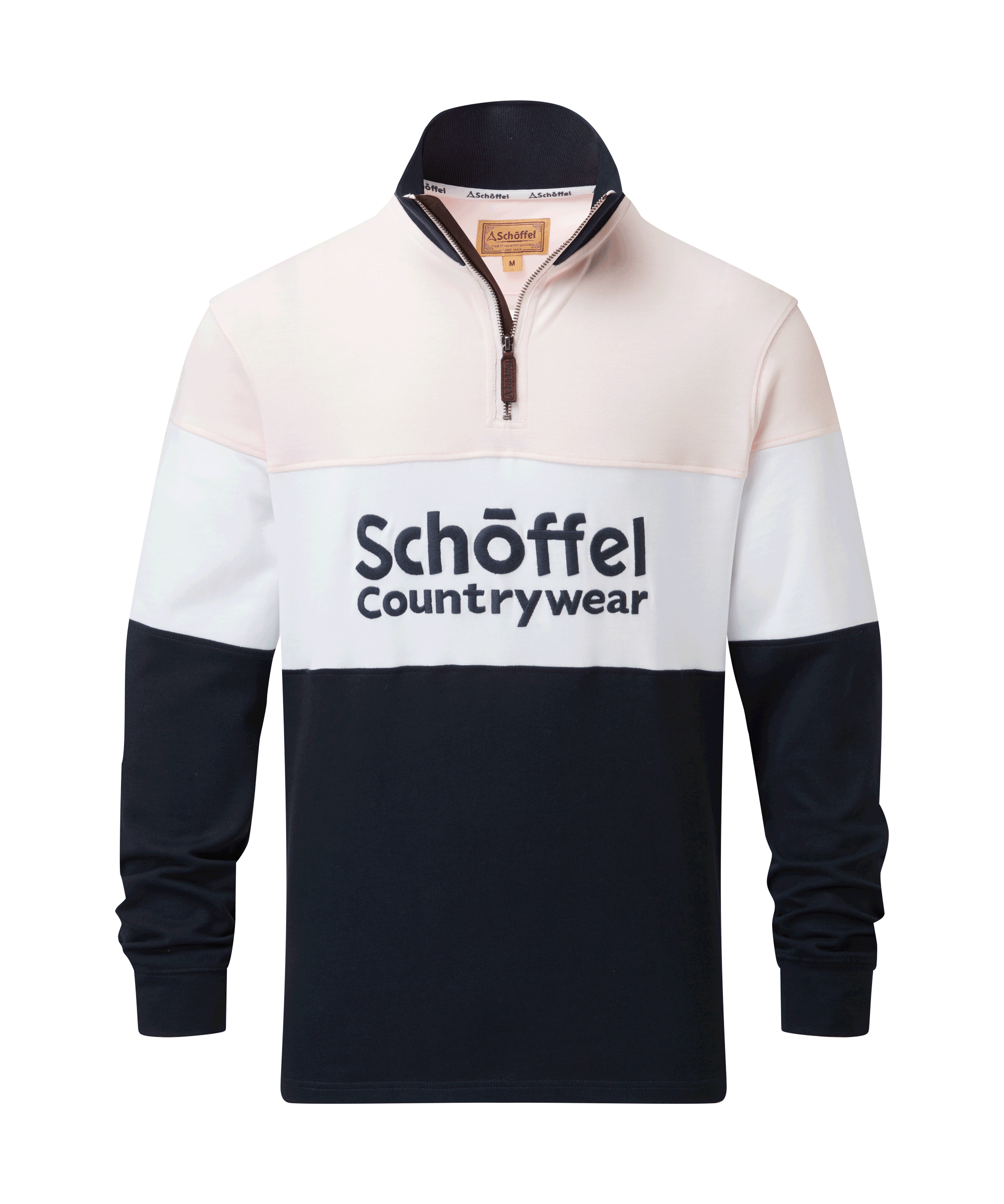 Schöffel Exeter Heritage 1/4 Zip for Unisex in Pale Pink