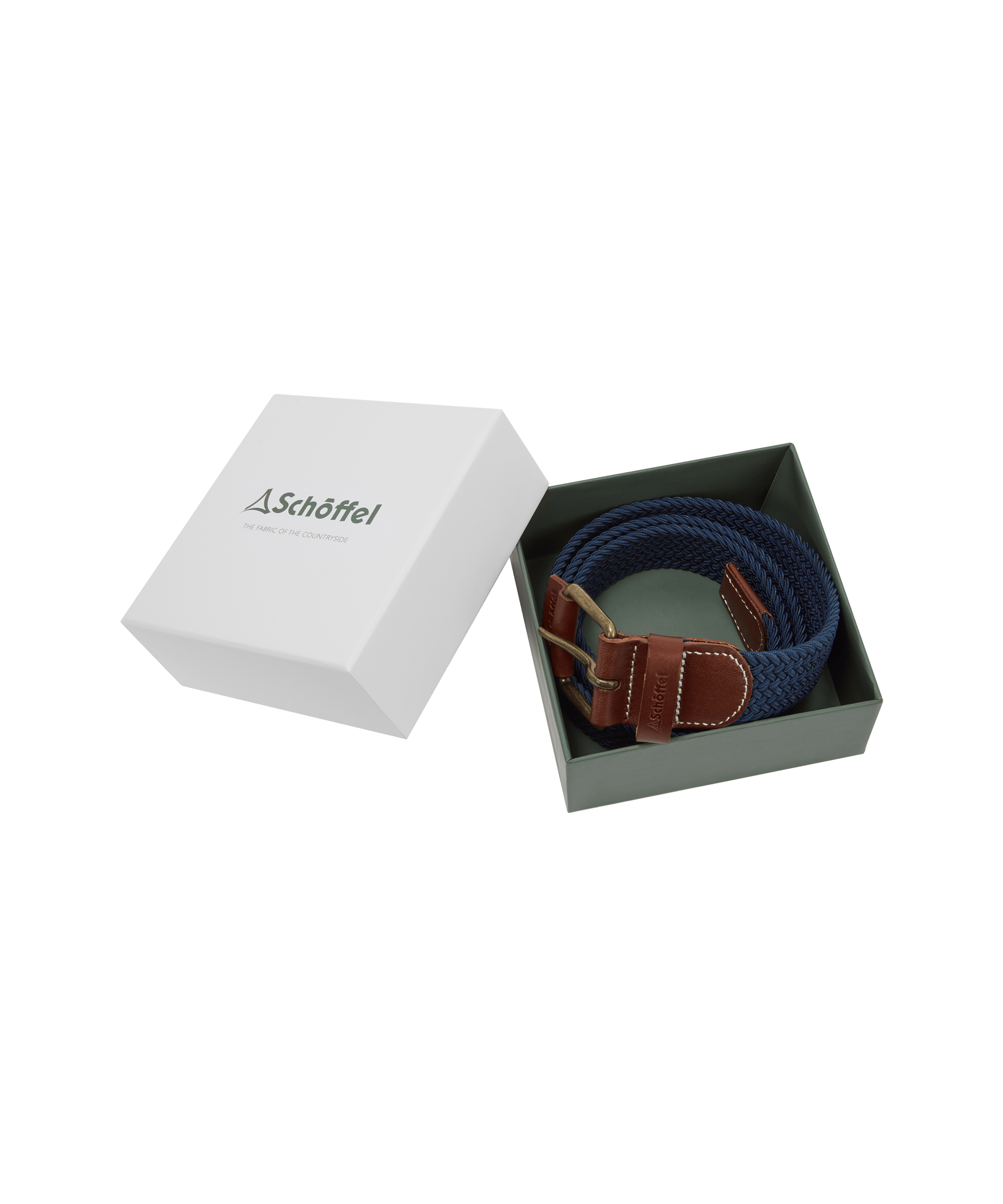 Schöffel Unisex Matlock Belt in Blue, boxed in a Schöffel container