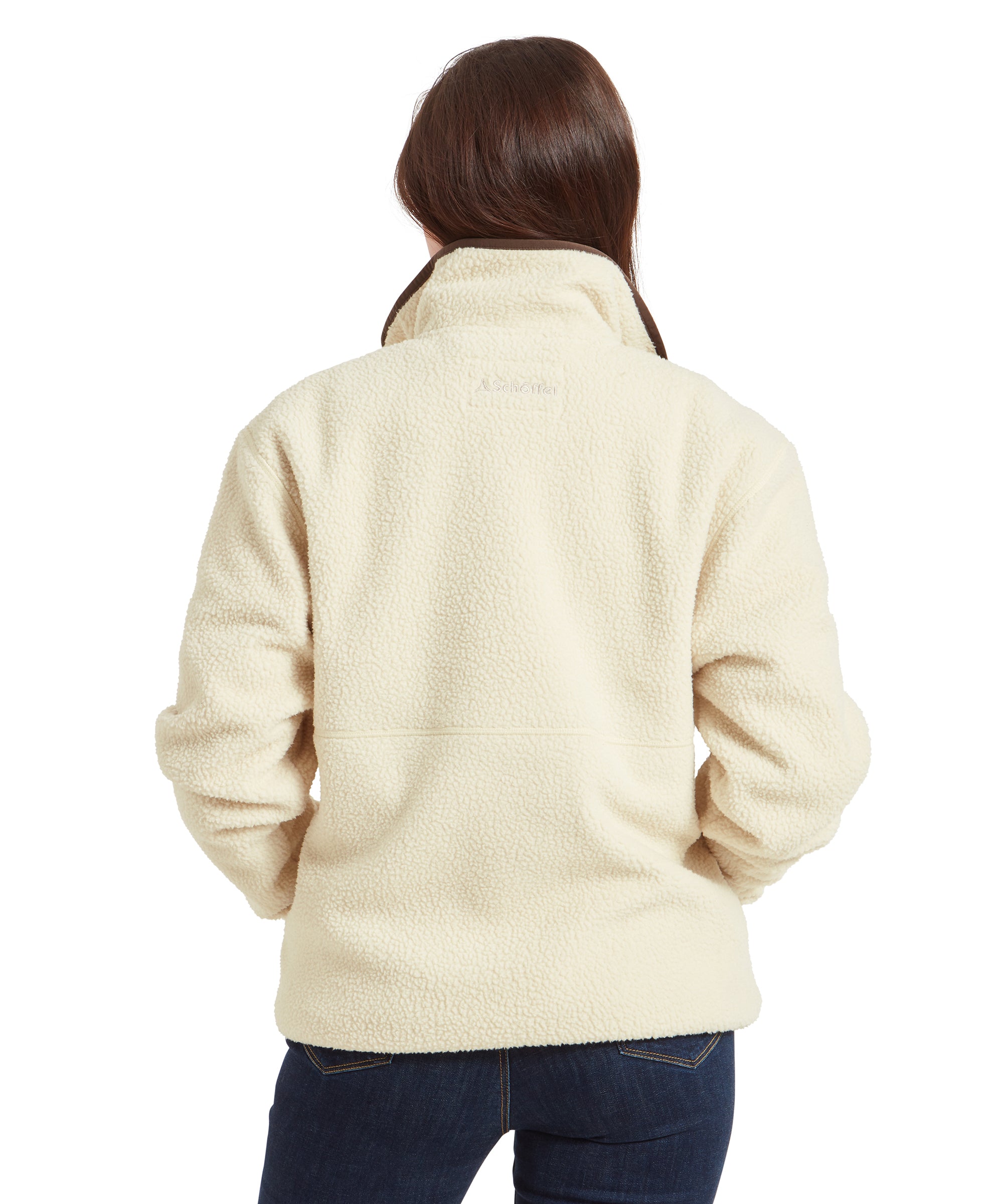 Berkeley Retro Quarter Zip Fleece - Ecru