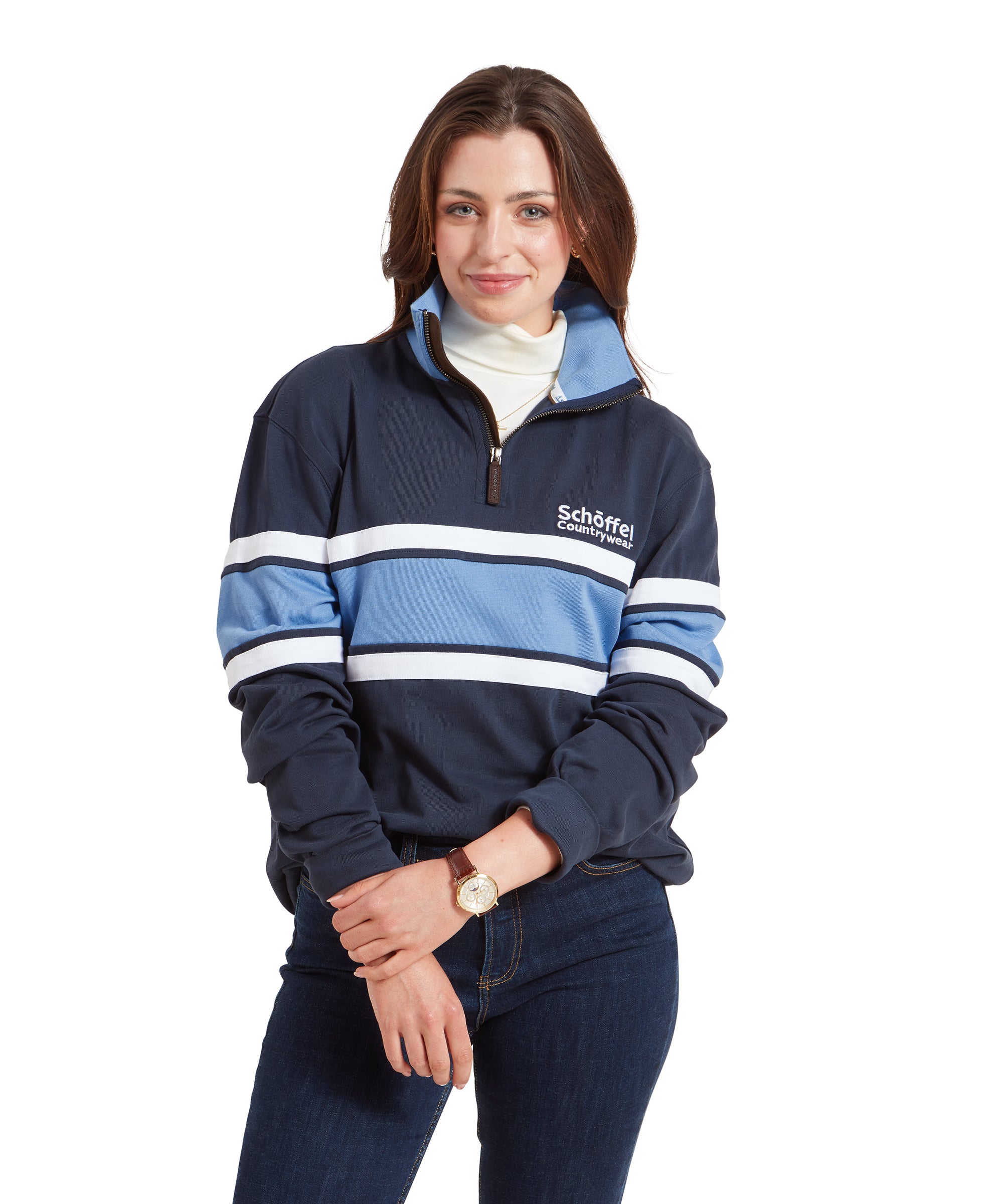 Exmouth Heritage Quarter Zip - Petrol Blue