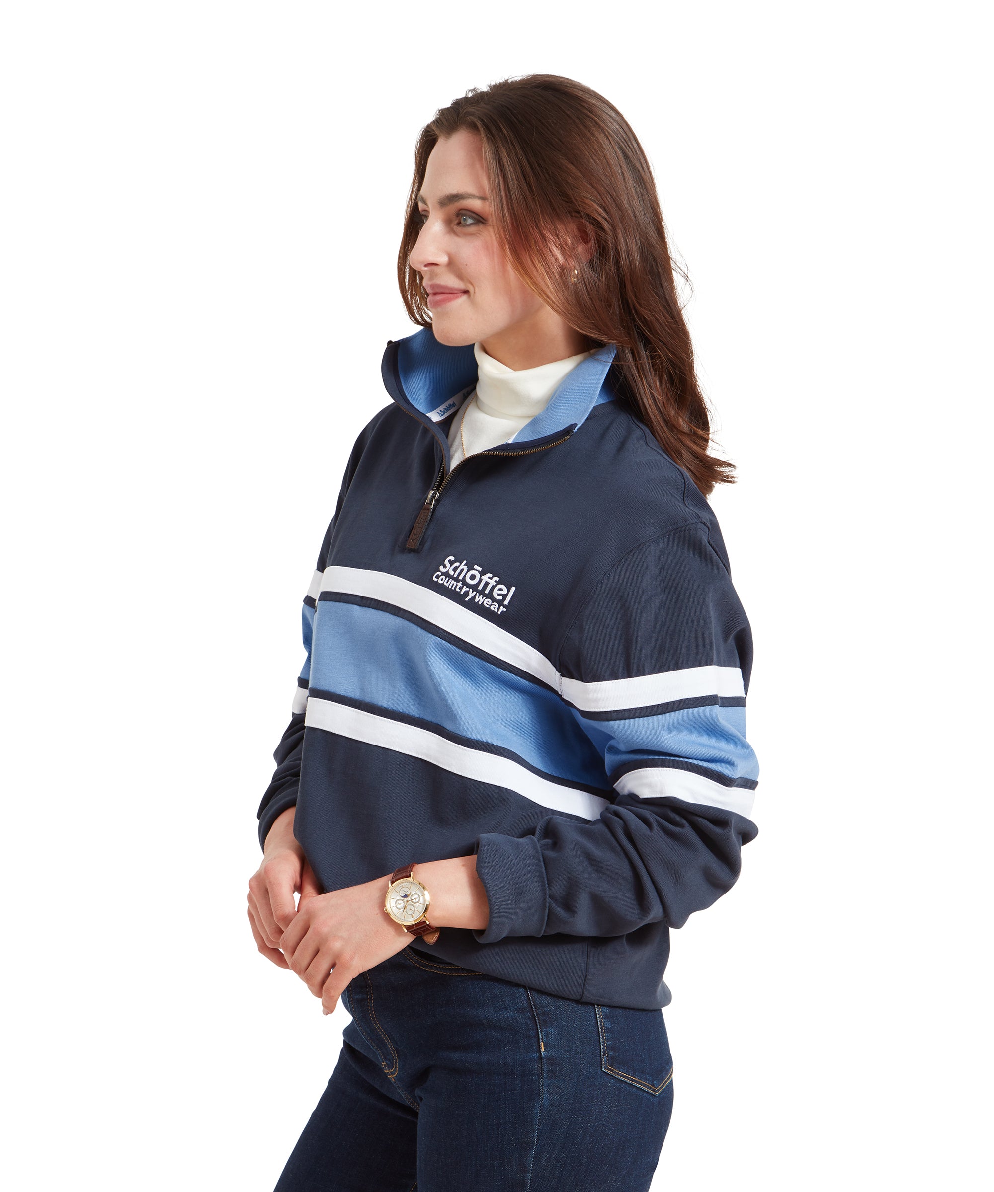 Exmouth Heritage Quarter Zip - Petrol Blue