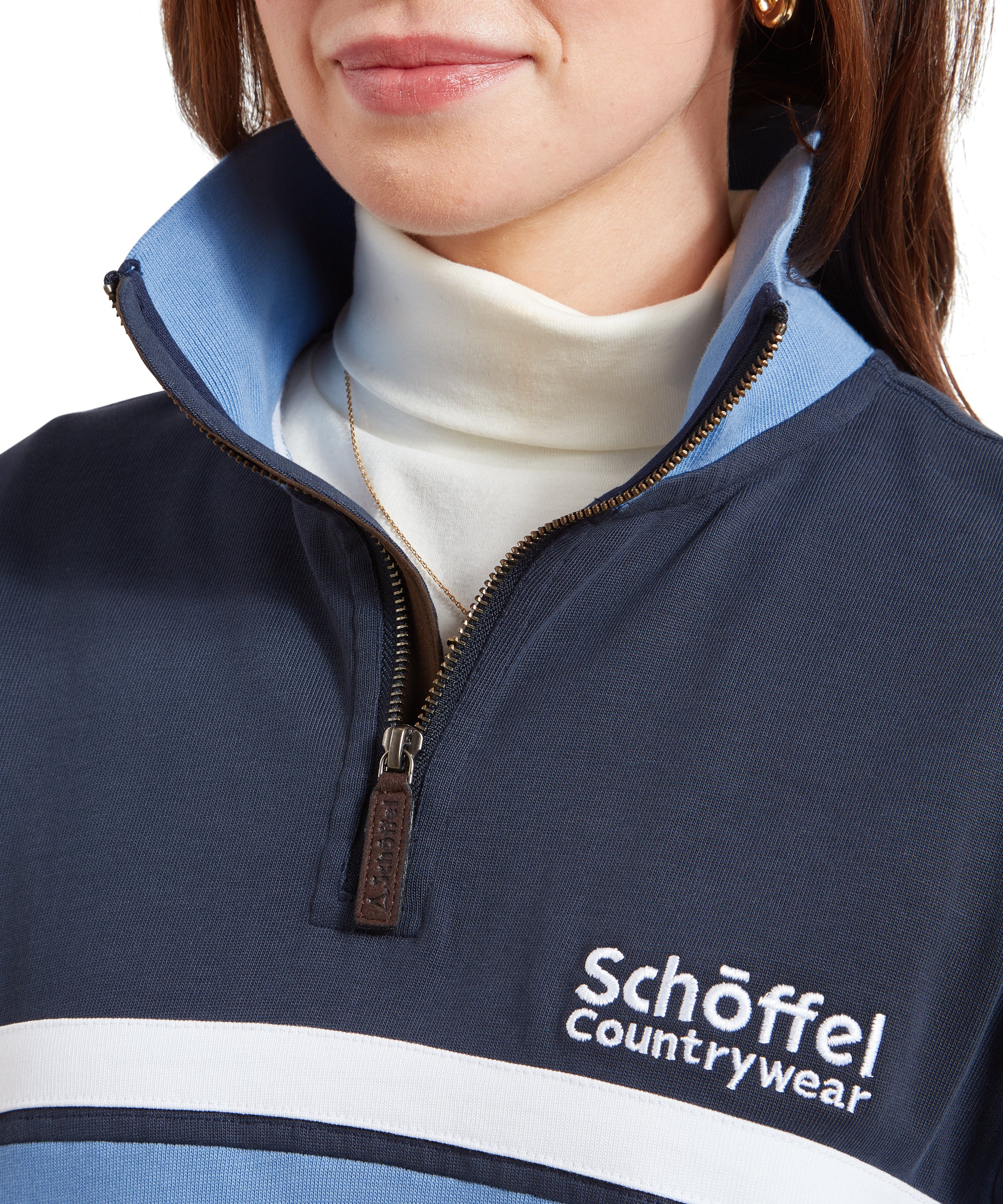 Exmouth Heritage Quarter Zip - Petrol Blue