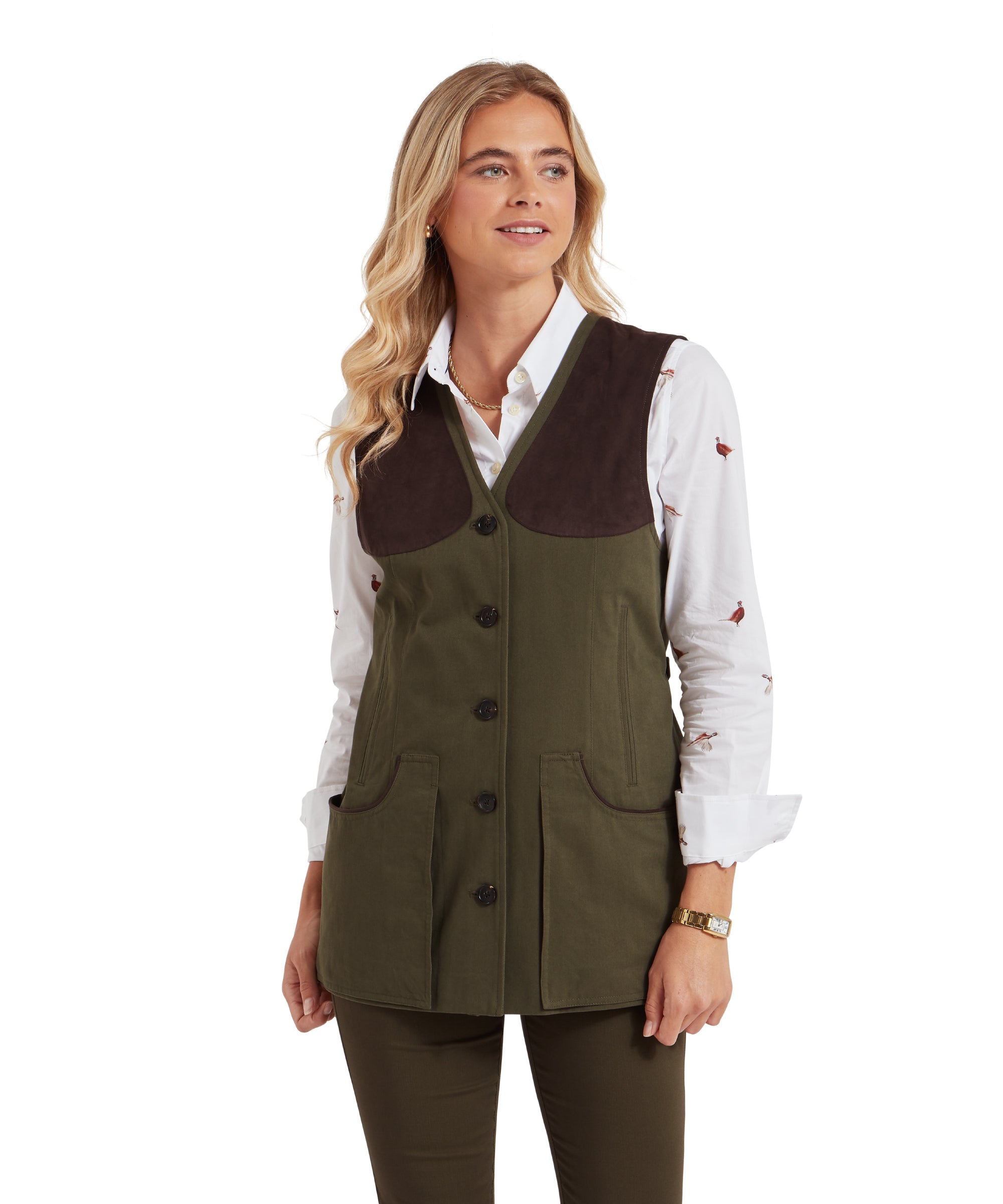 Women s All Season Shooting Vest Dark Olive