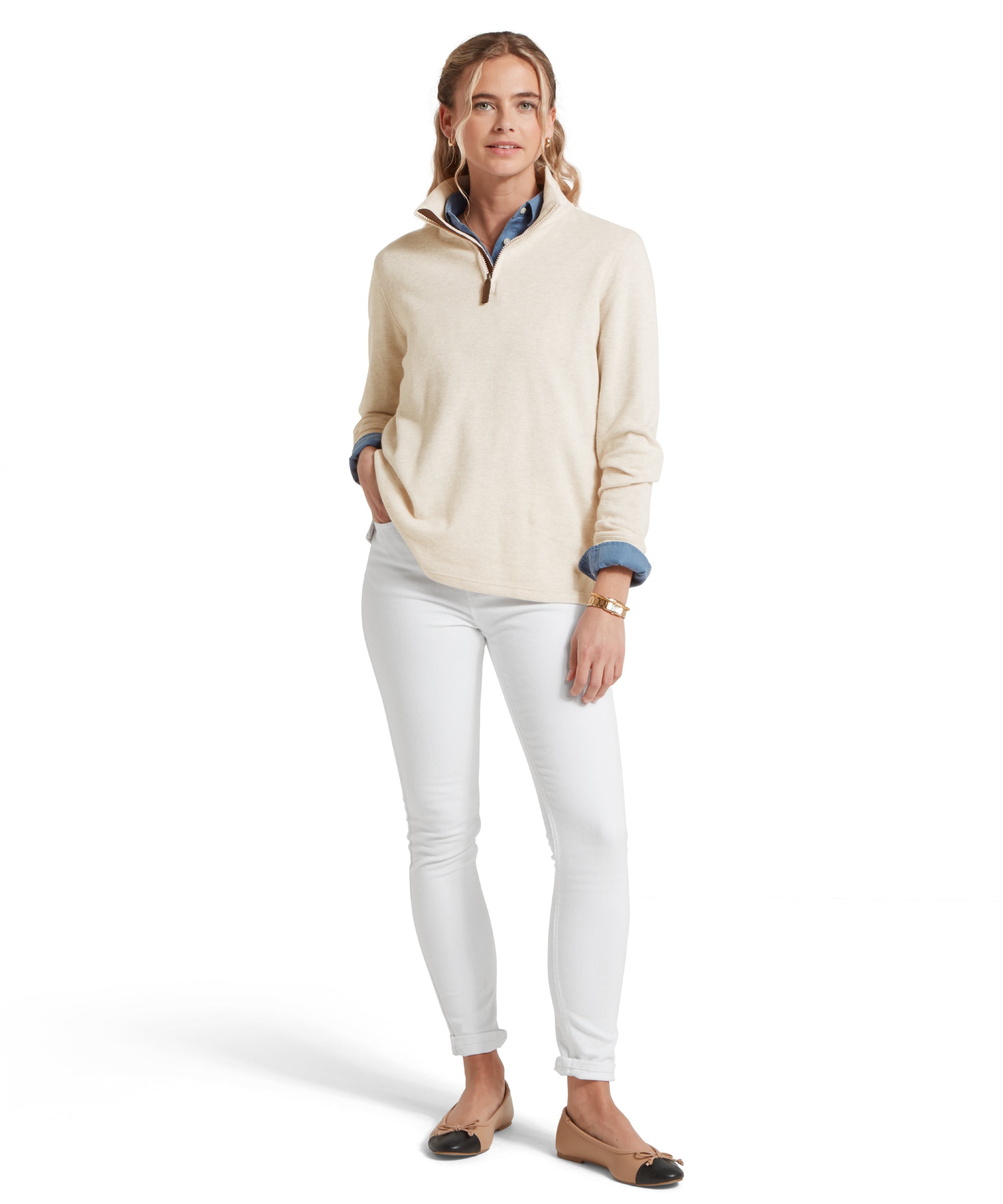 Appletree Bay Quarter Zip - Oat