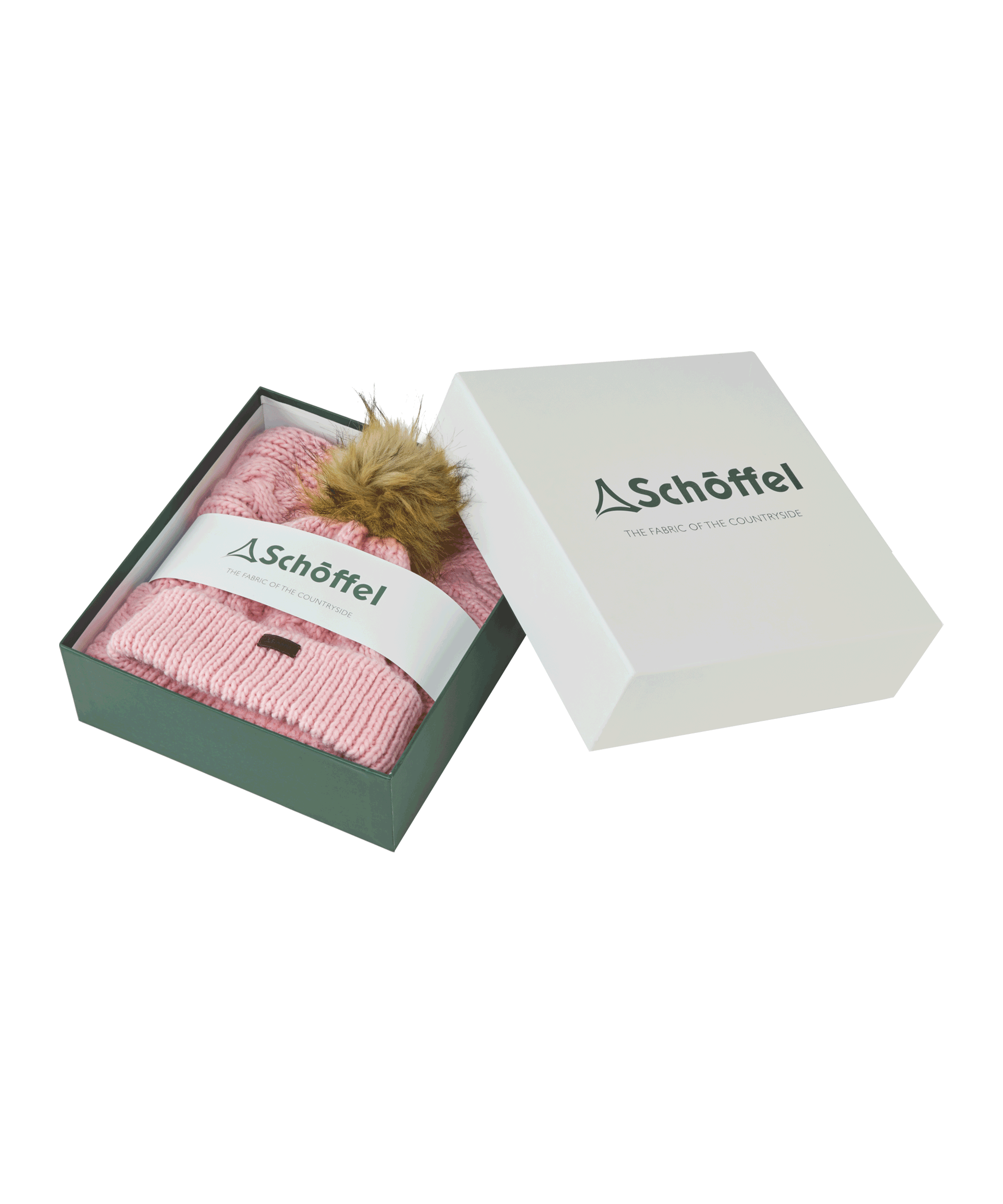 Schöffel Bakewell Hat and Scarf Set for Women in Pink, provided in a Schöffel branded box