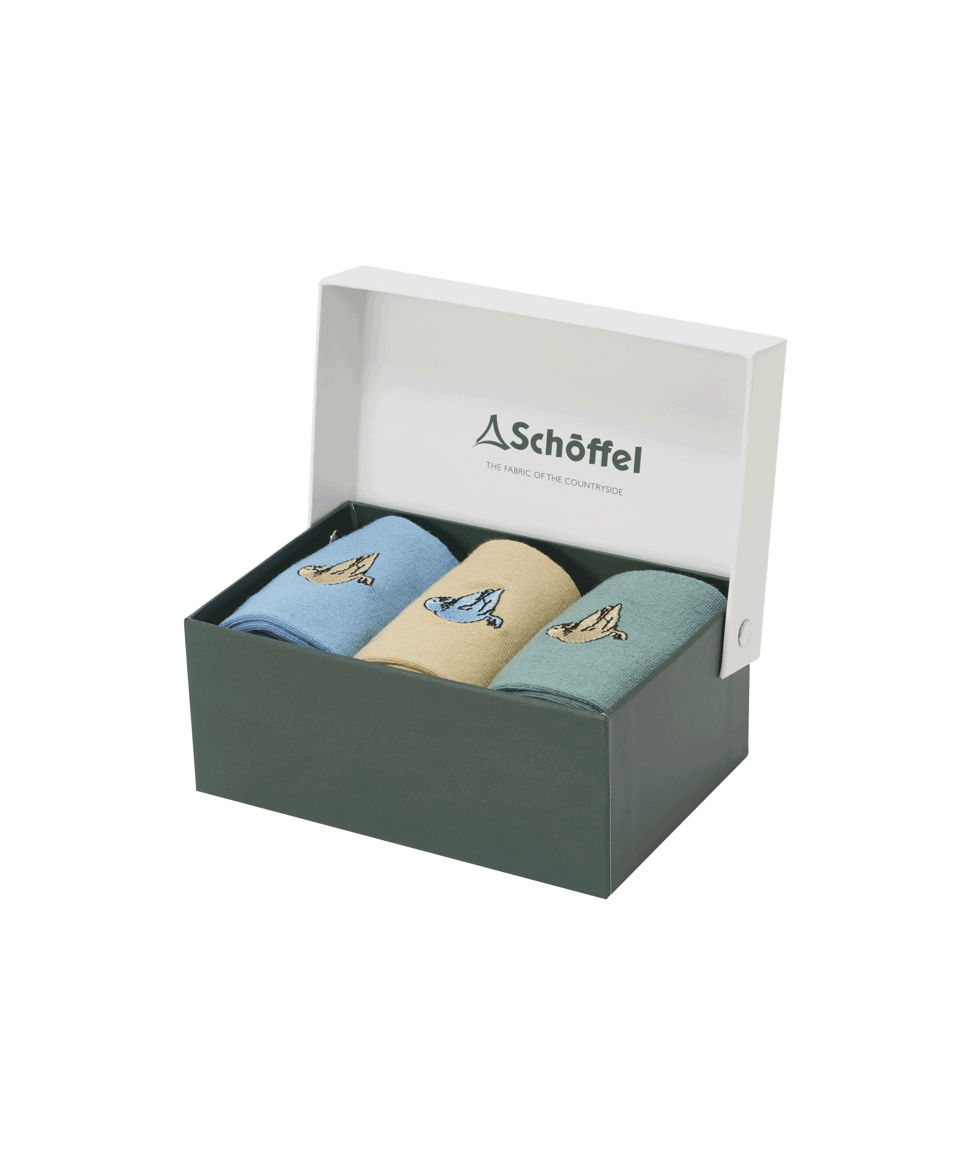 Schöffel Bamboo Sock Box of 3 for Women in Blue, provided in a Schöffel branded box