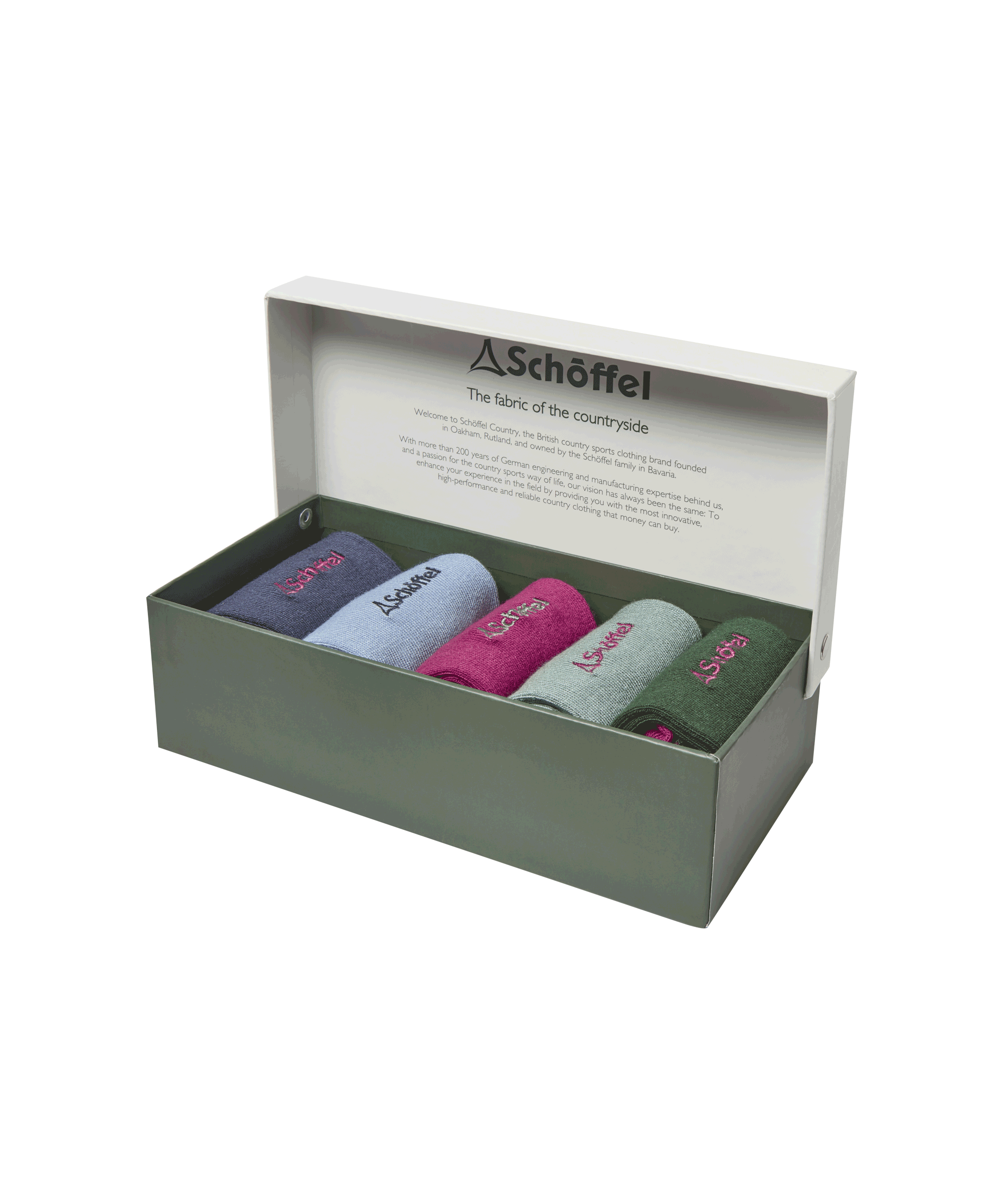 Schöffel Bamboo Sock Box of 3 for Women in Pink, provided in a Schöffel branded box