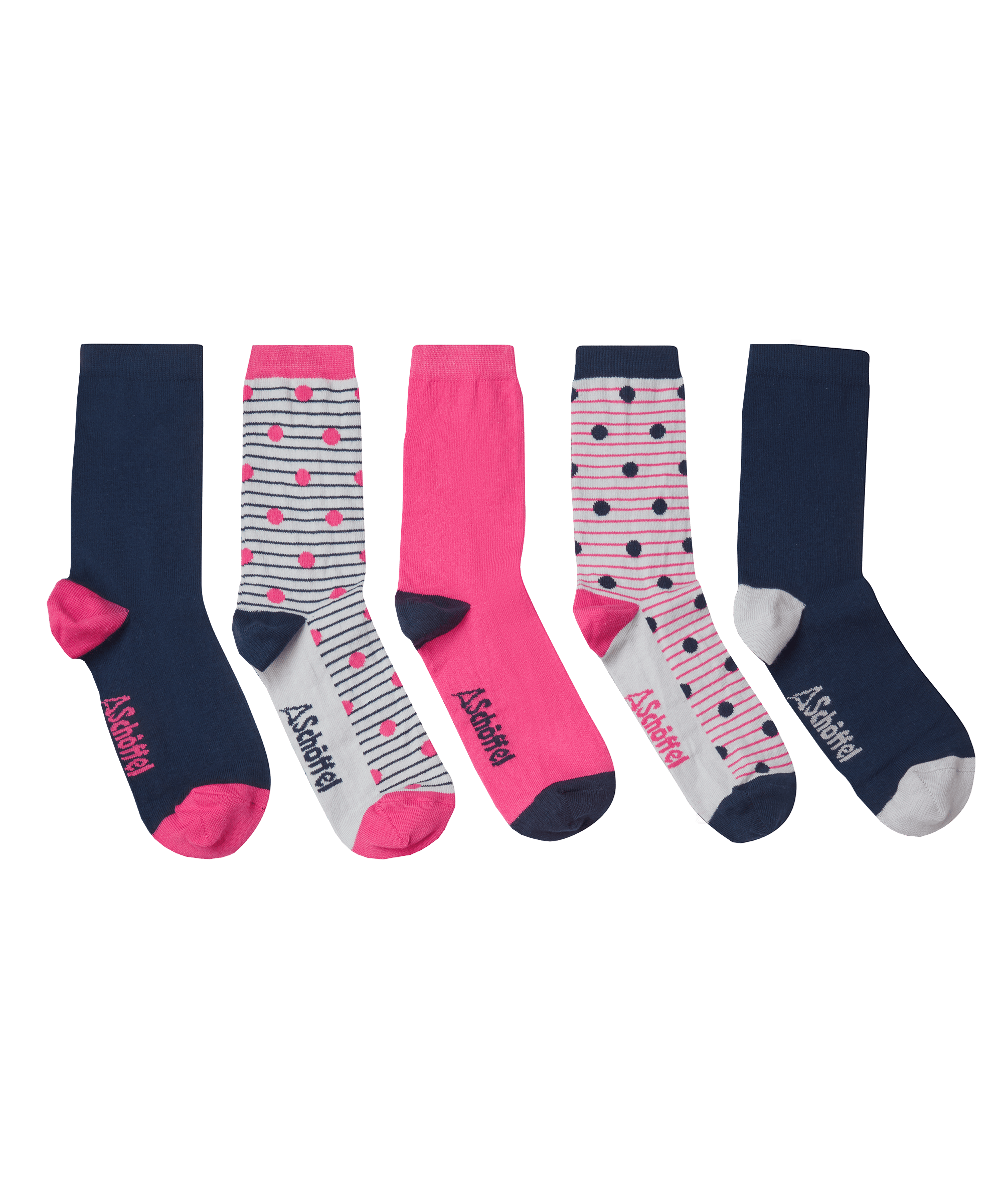 Schöffel Bamboo Sock Box of 3 for Women in Pink and Navy