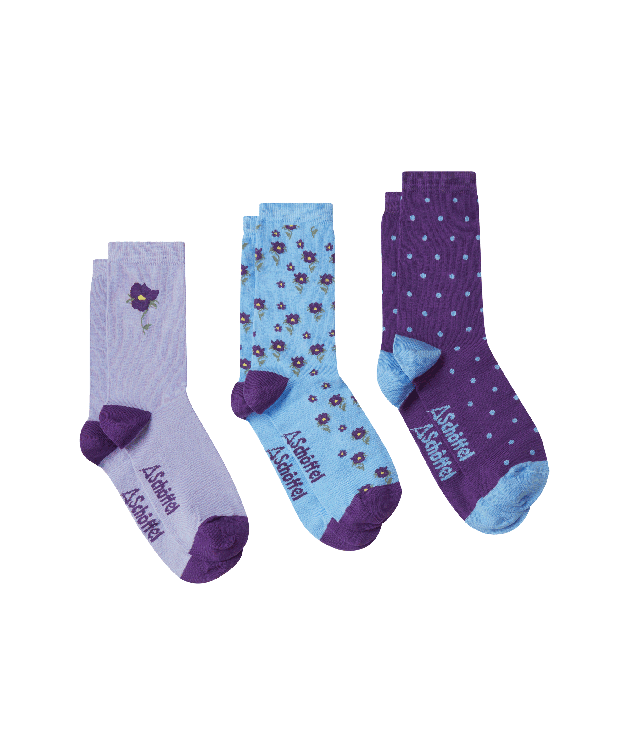 Schöffel Bamboo Sock Box of 3 for Women in Purple