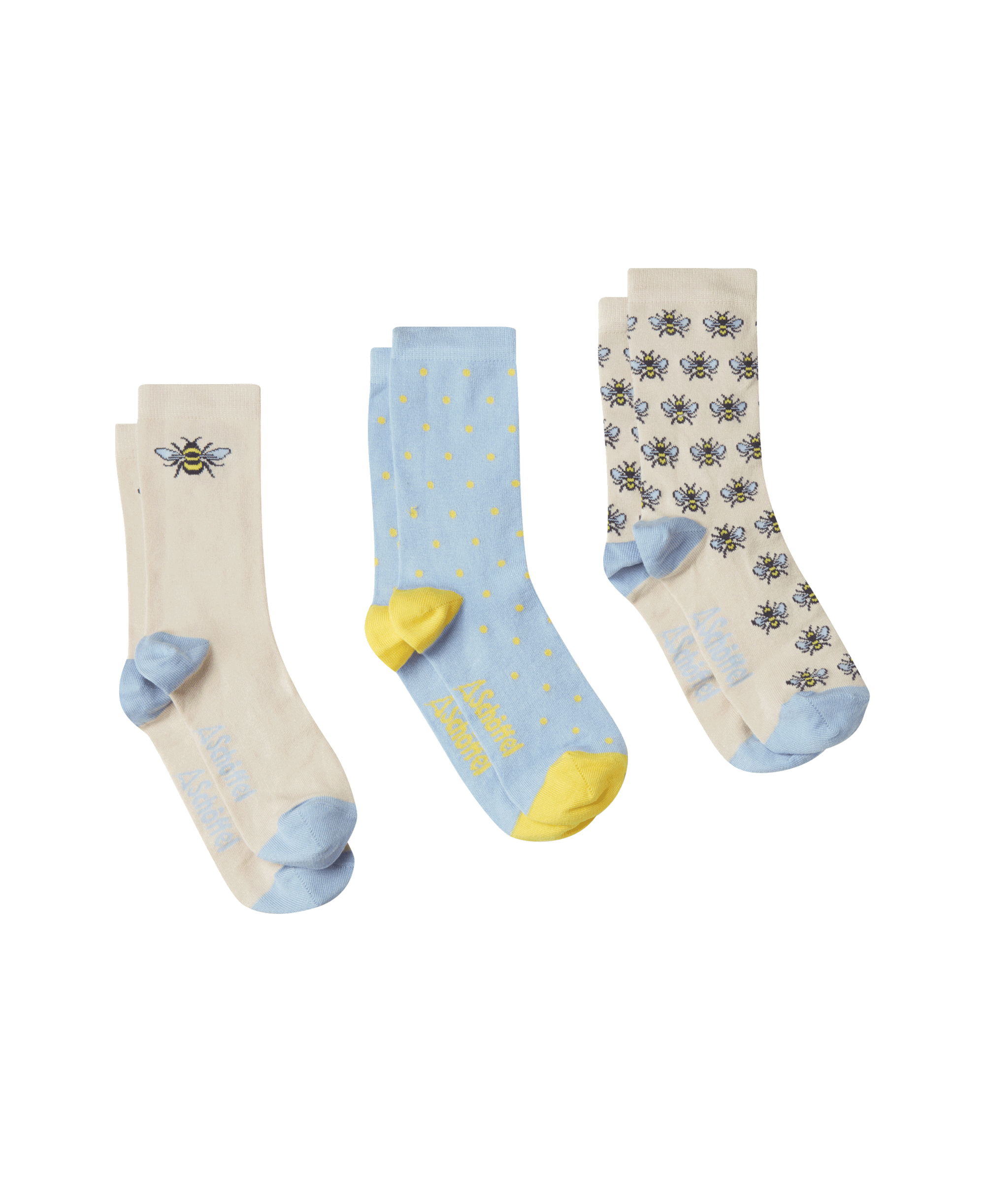 Schöffel Bamboo Sock Box of 3 for Women in Yellow