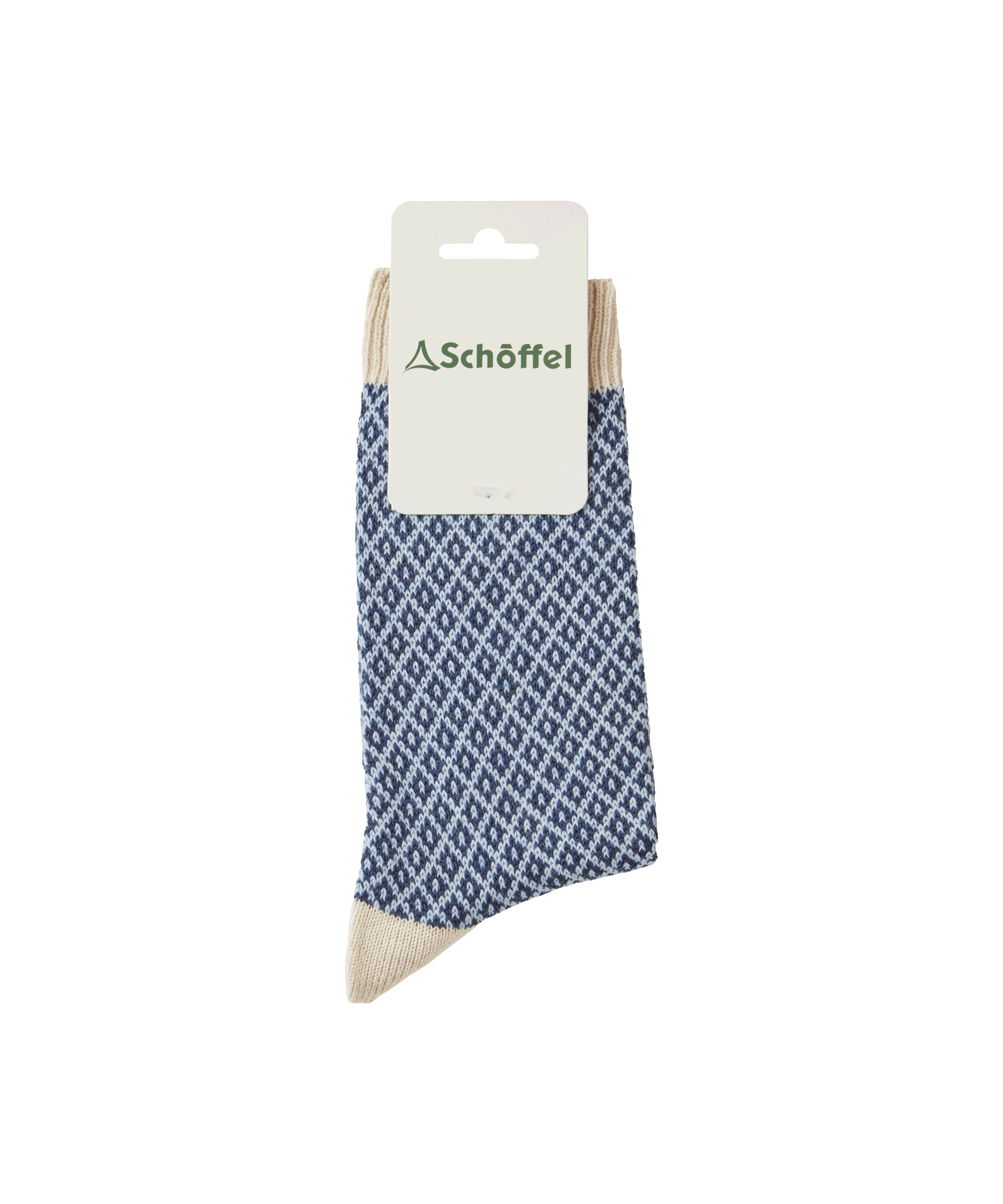 Schöffel Braemar Sock for Women in Blue and Cream