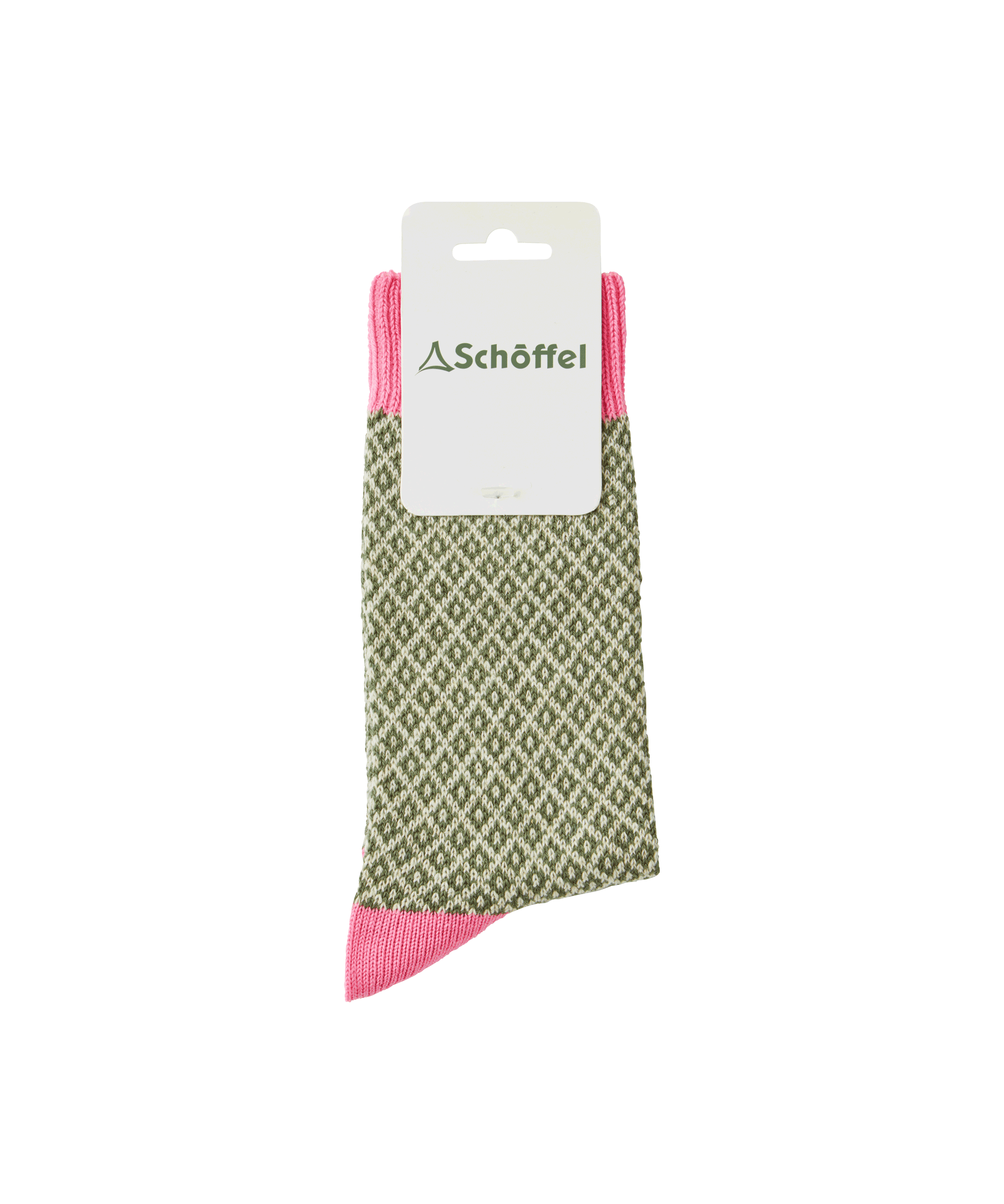 Schöffel Braemar Sock for Women in Green and Pink