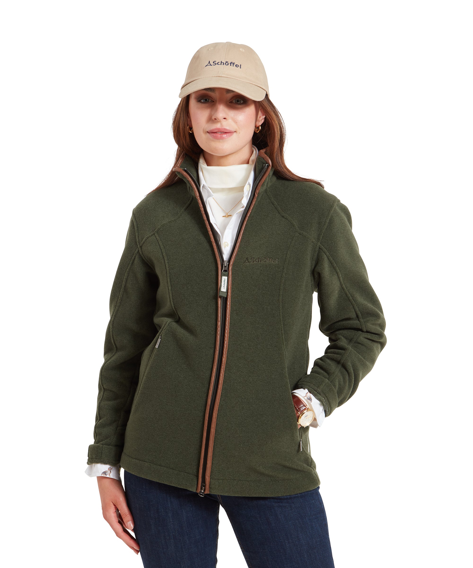 Green fleece jacket women's best sale