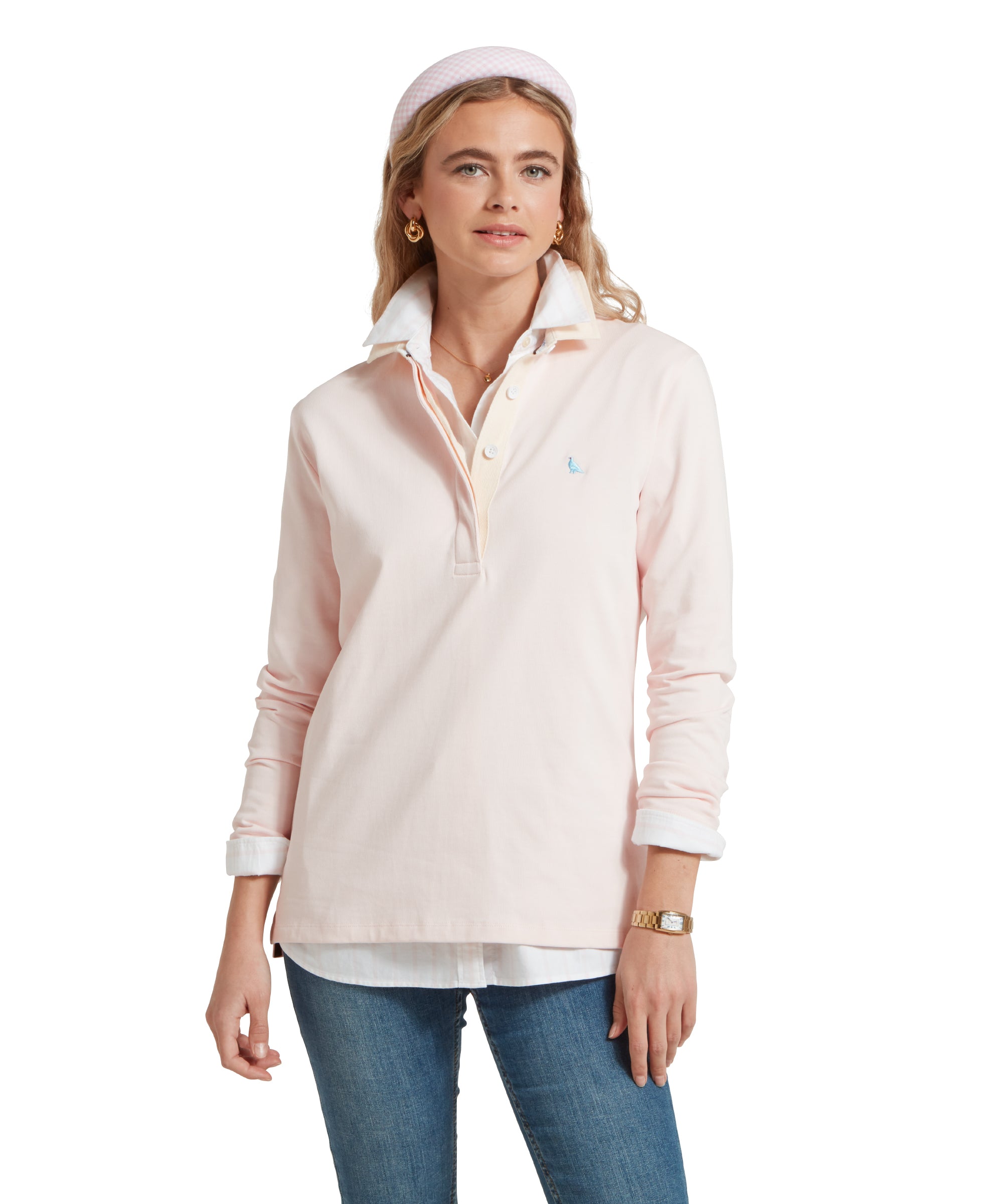 Chapel Porth Rugby Shirt - Mauve Blush