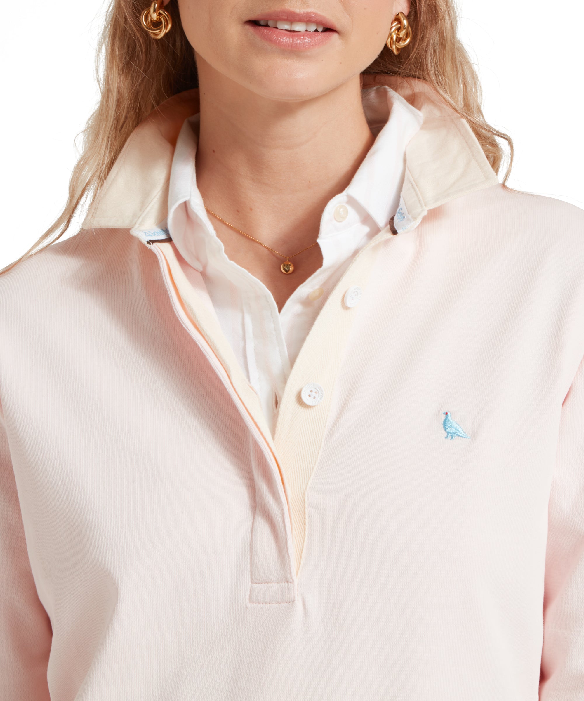 Chapel Porth Rugby Shirt - Mauve Blush