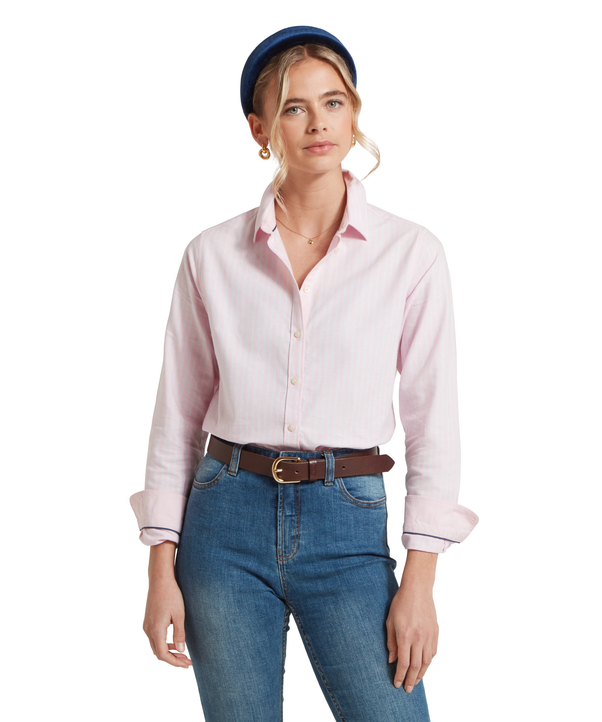 Cley Oxford Shirt - Pink/Blue Stripe