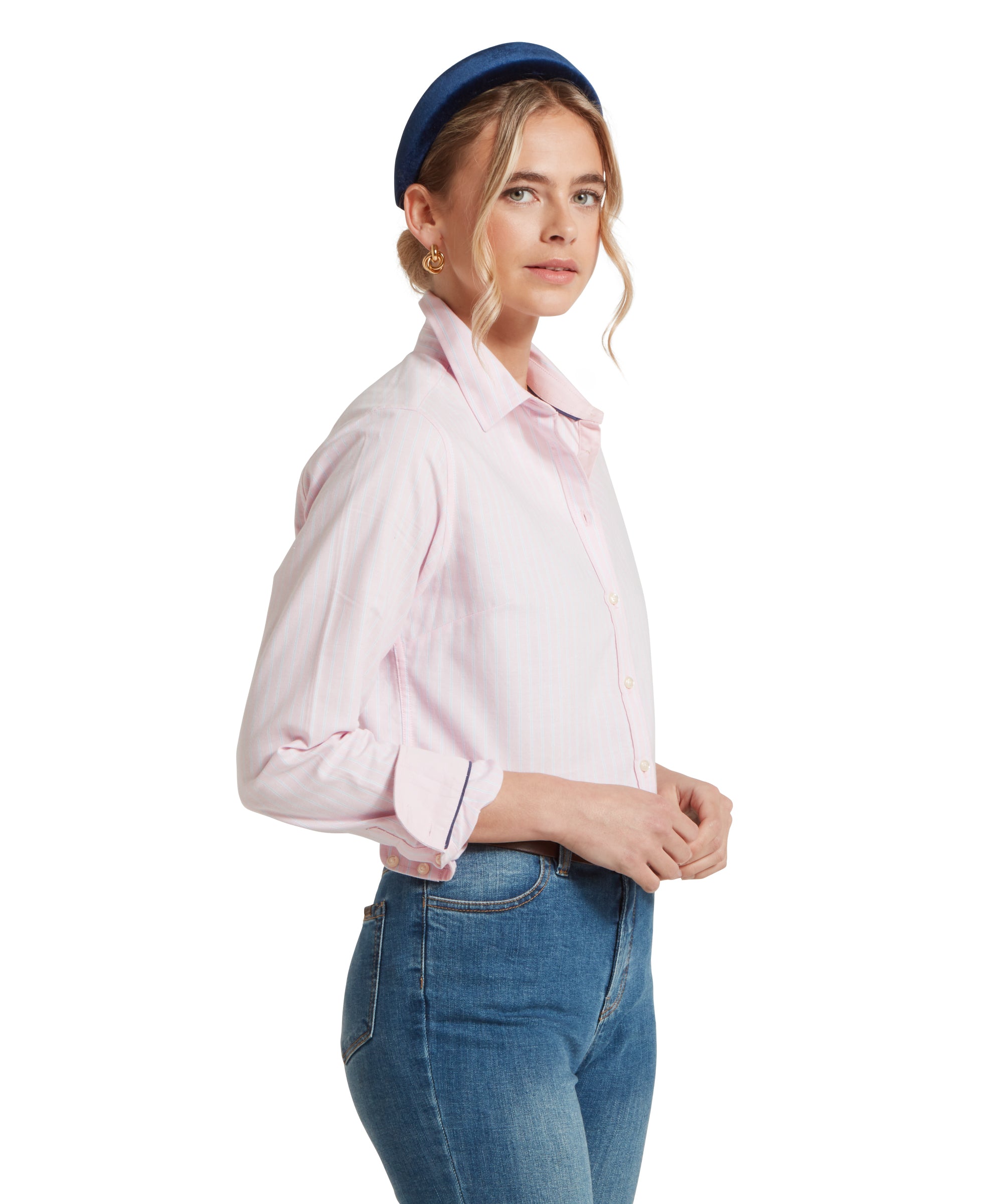 Cley Oxford Shirt - Pink/Blue Stripe