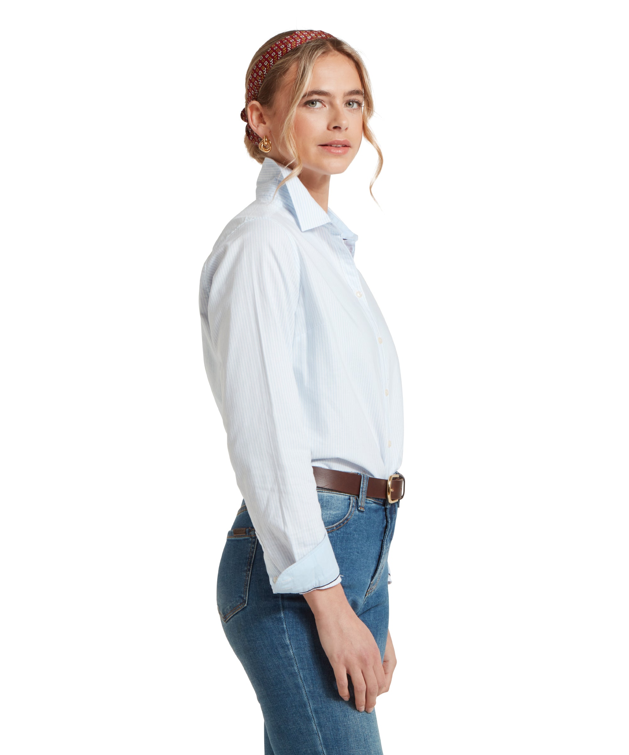 Cley Oxford Shirt - Pale Blue Stripe