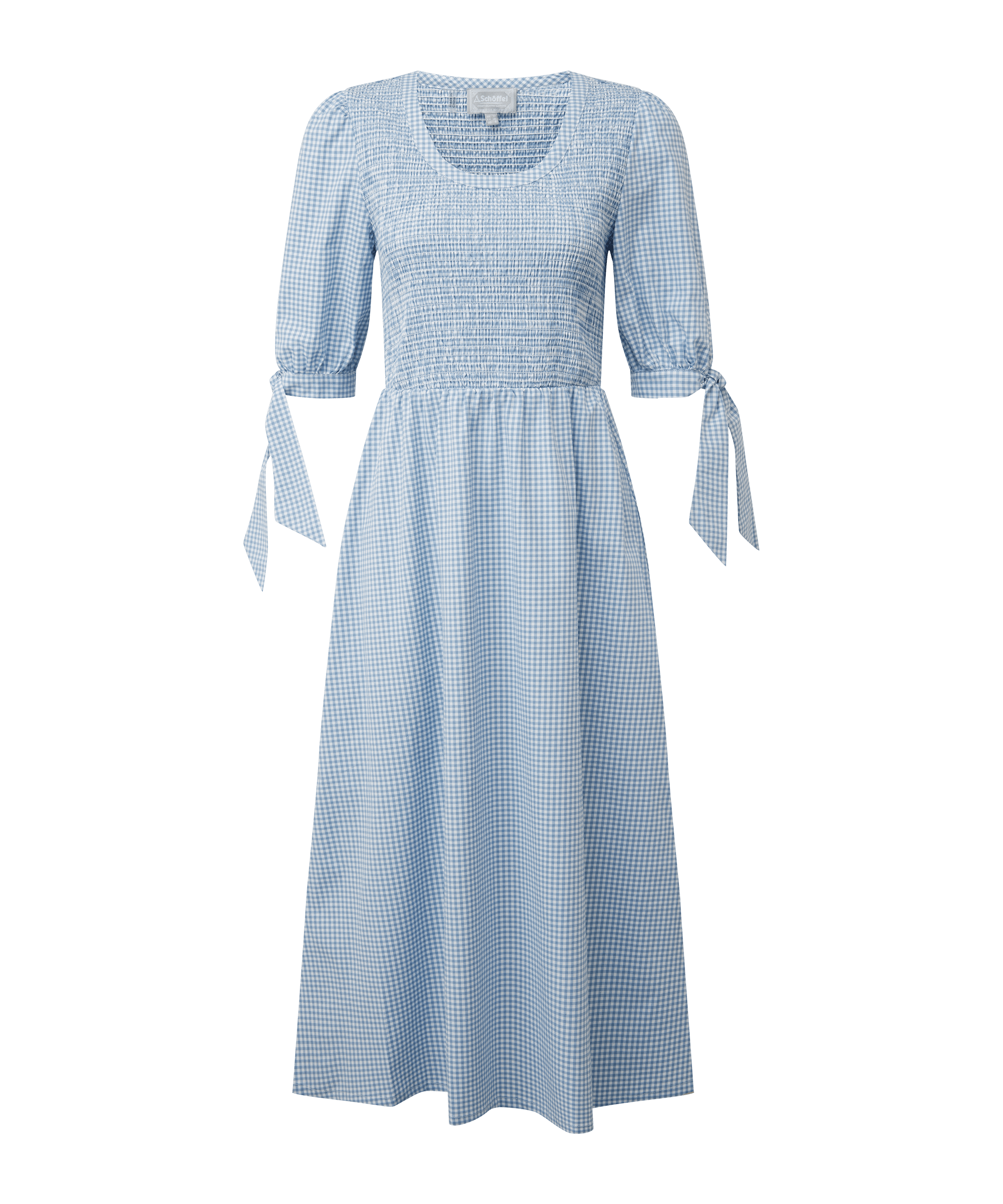 Schöffel Women's Flora Gingham Dress in Blue