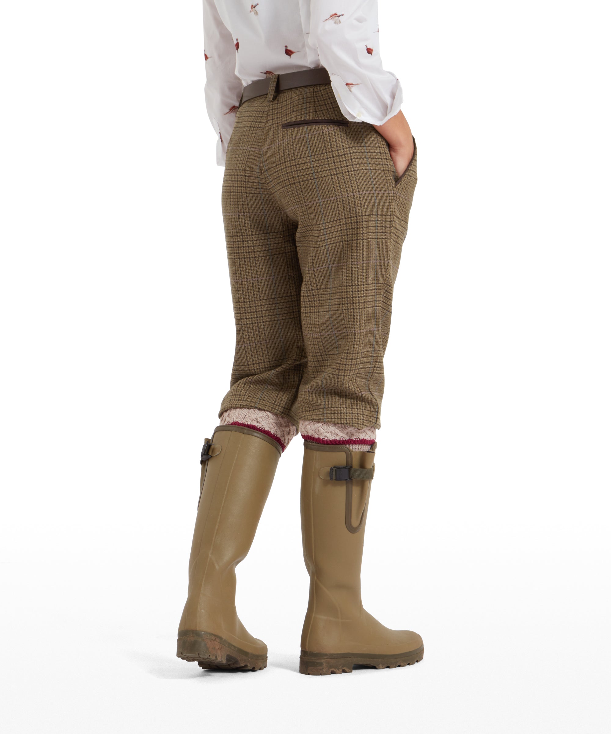 High Waisted Tweed Breeks - Teviot Tweed