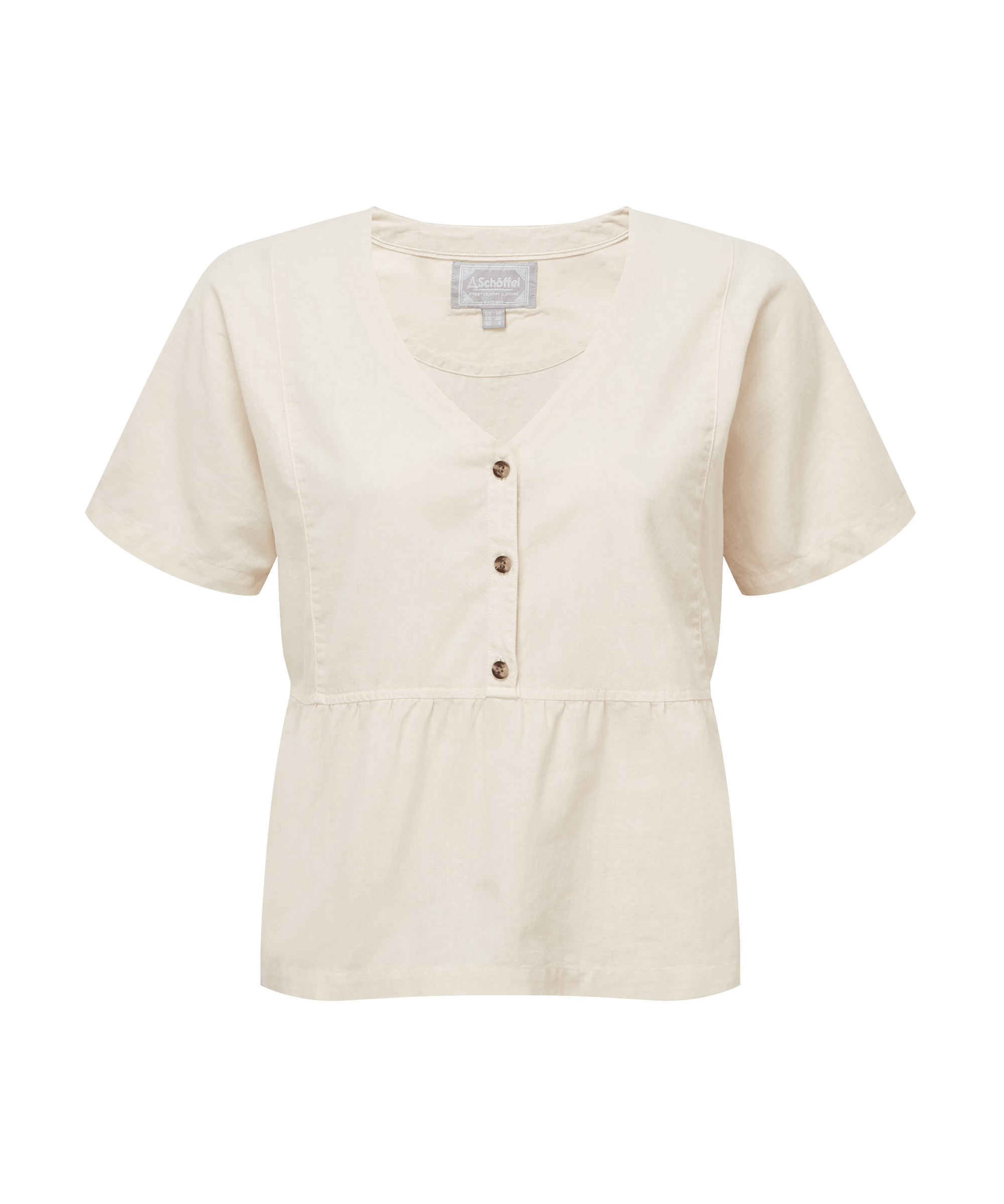 Schöffel Women's Lavenham Linen Top in Light Brown