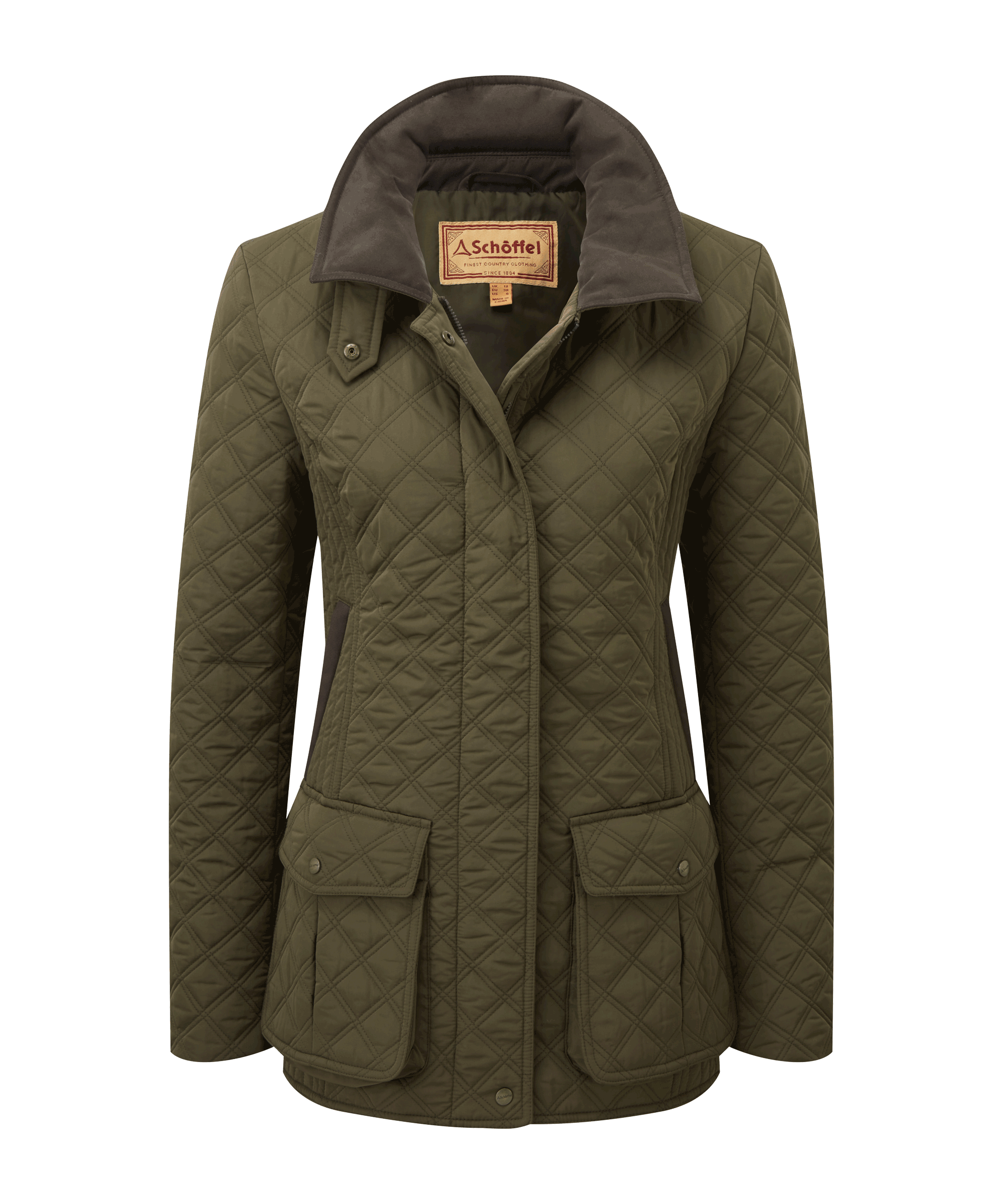 Olive green quilted jacket online