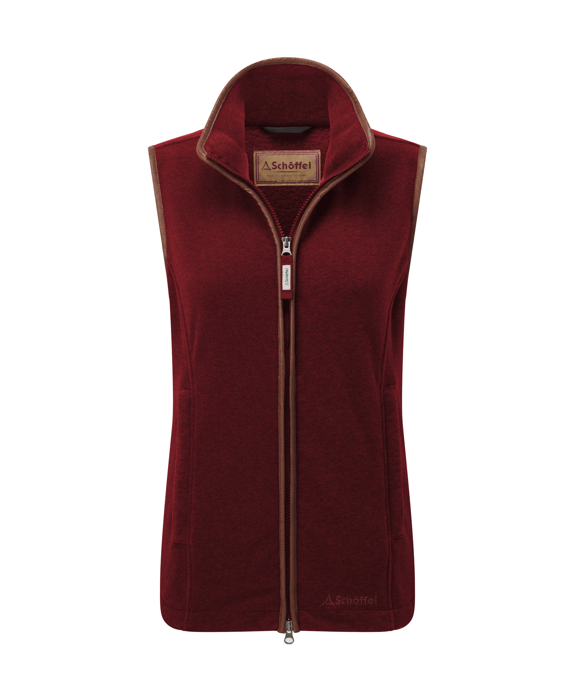 Schöffel Lyndon Fleece Gilet for Women in Deep Red