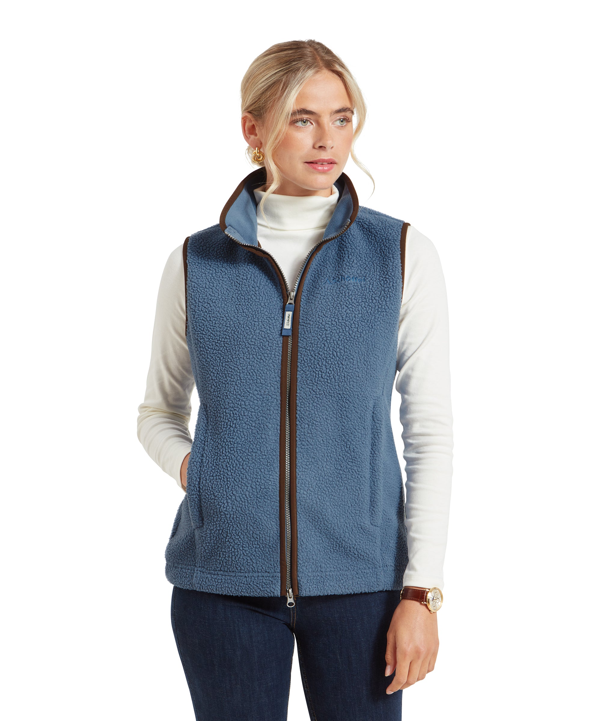 Lyndon Retro Fleece Gilet - Vintage Navy