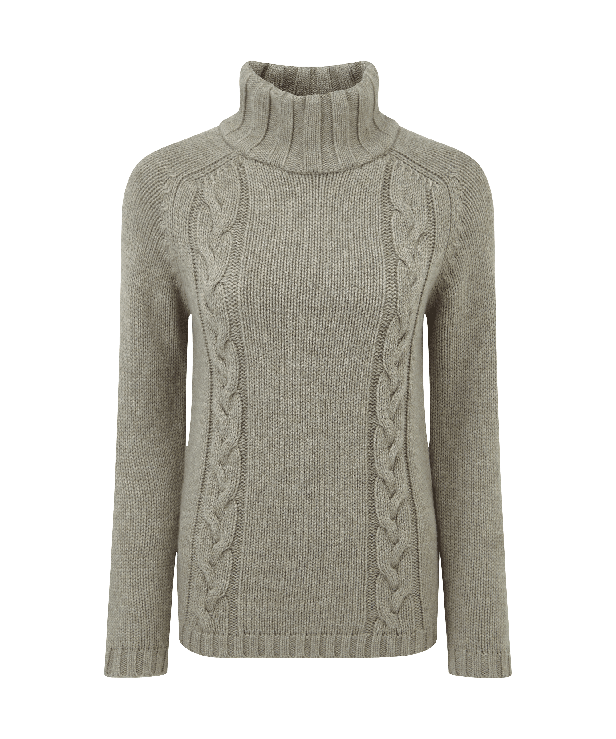 Schöffel Merino Cable Roll Neck for Women in Beige