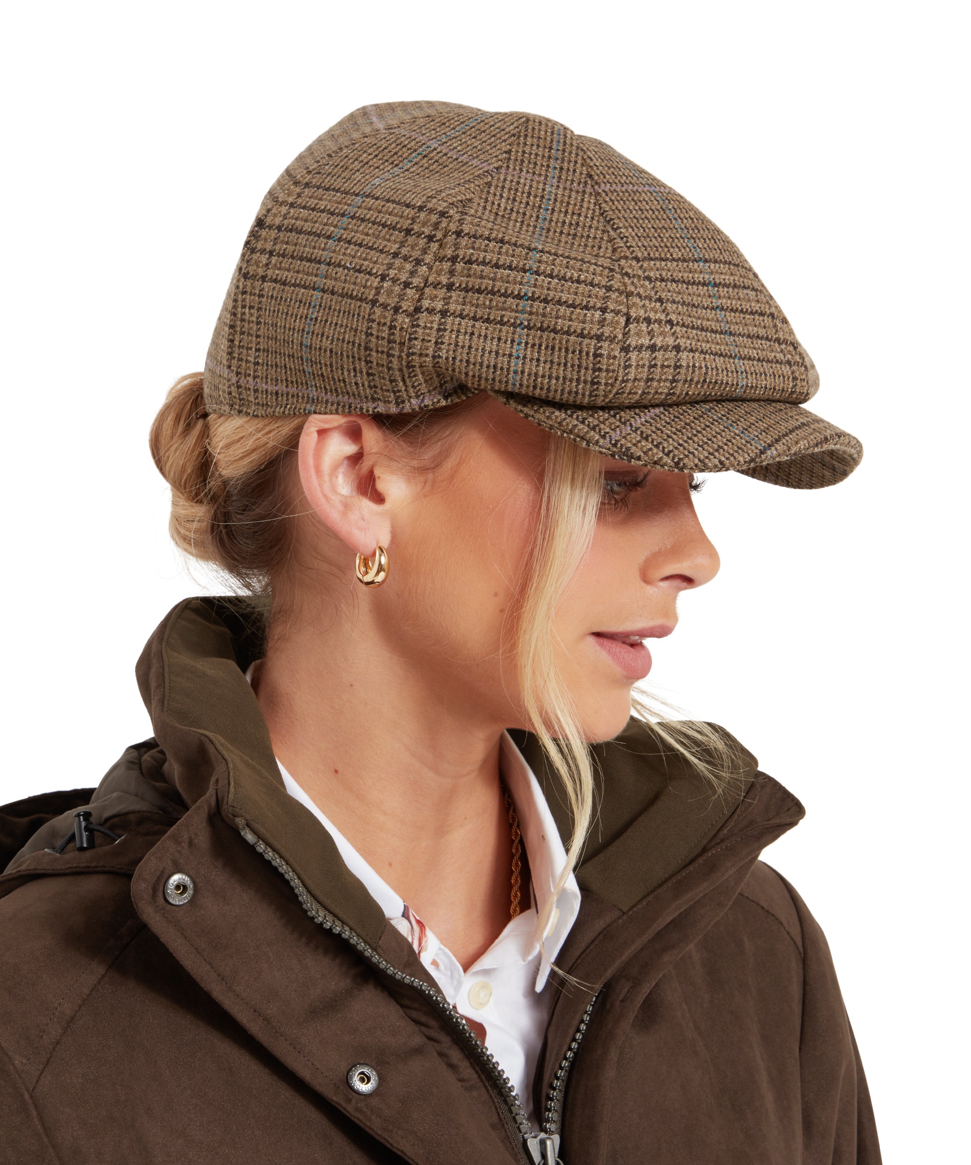 Women's Newsboy Tweed Cap - Teviot Tweed