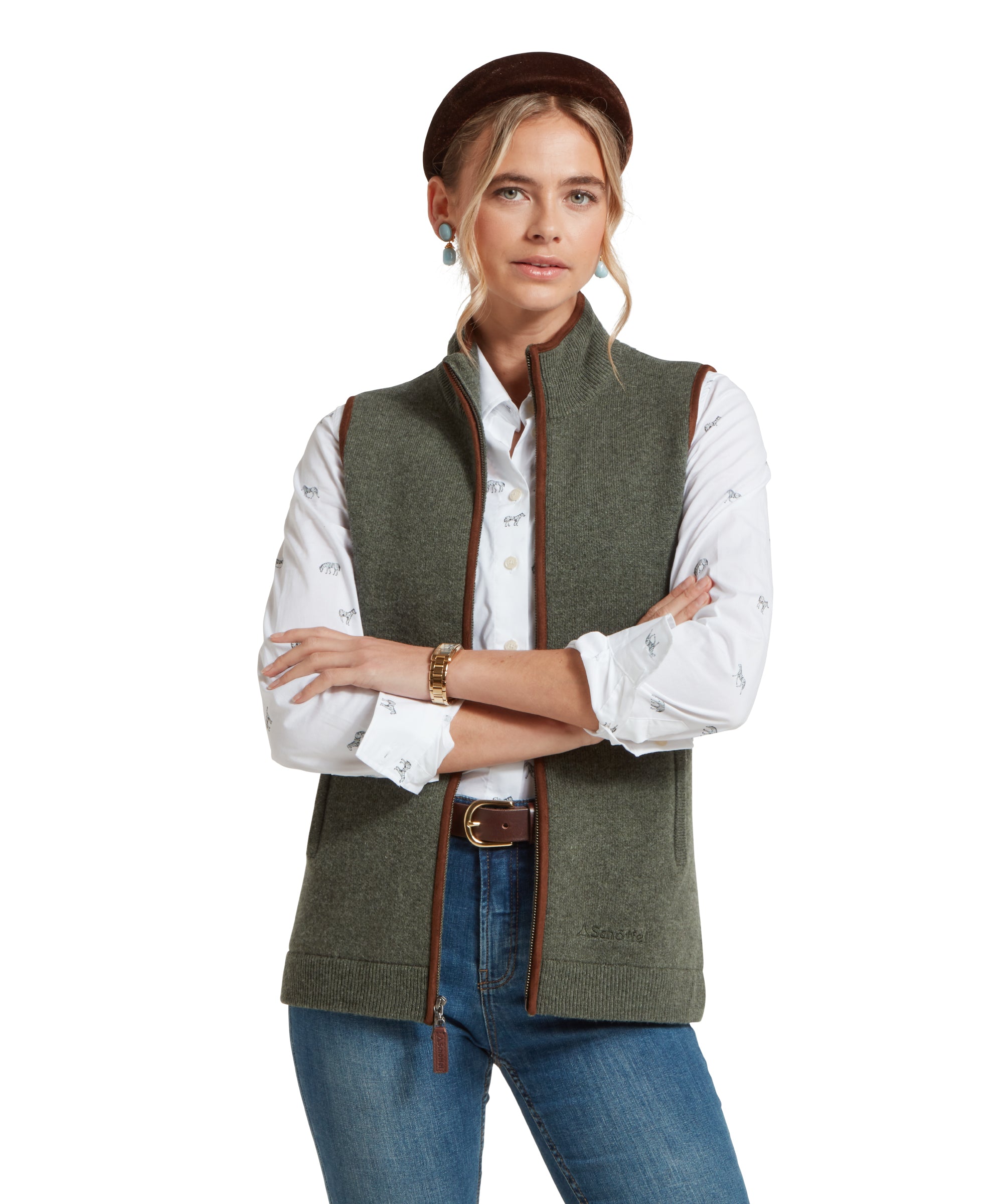 Women's Orkney Merino Gilet - Cedar Green