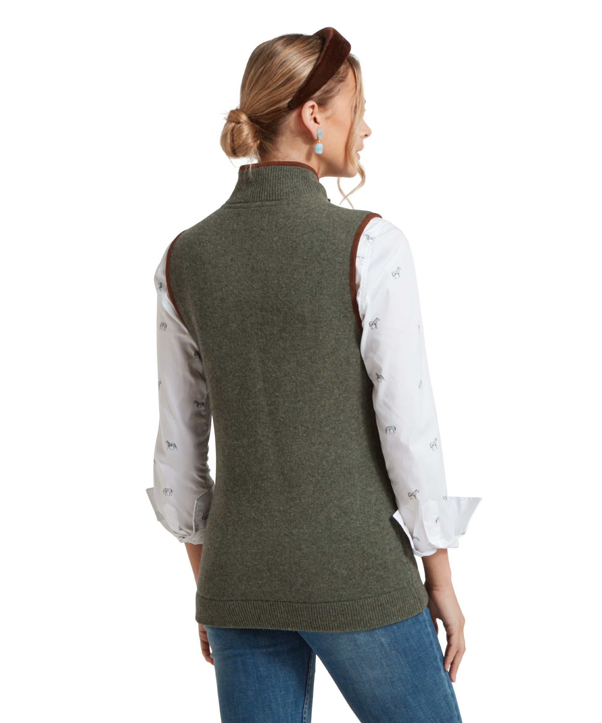 Women's Orkney Merino Gilet - Cedar Green