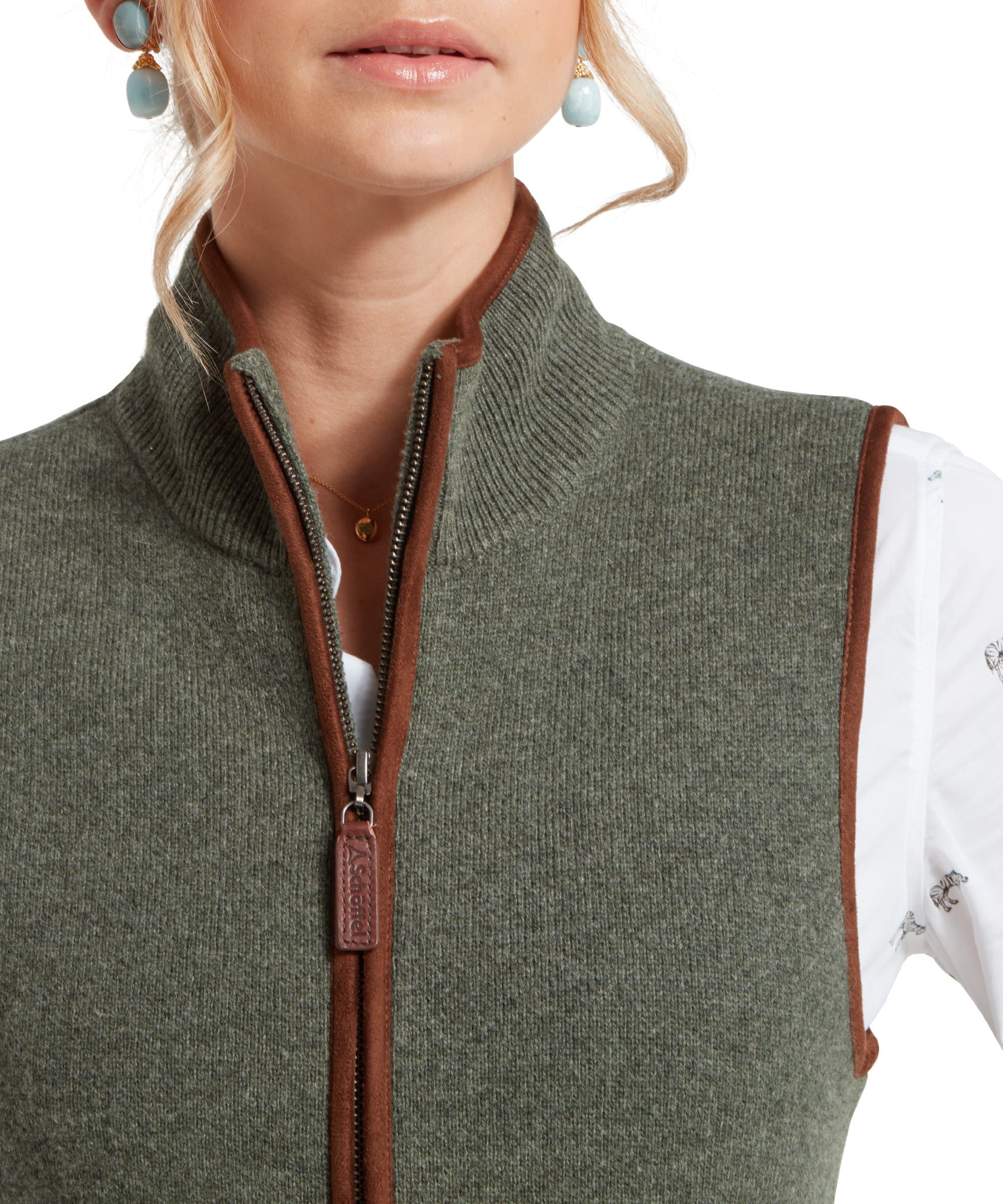 Women's Orkney Merino Gilet - Cedar Green