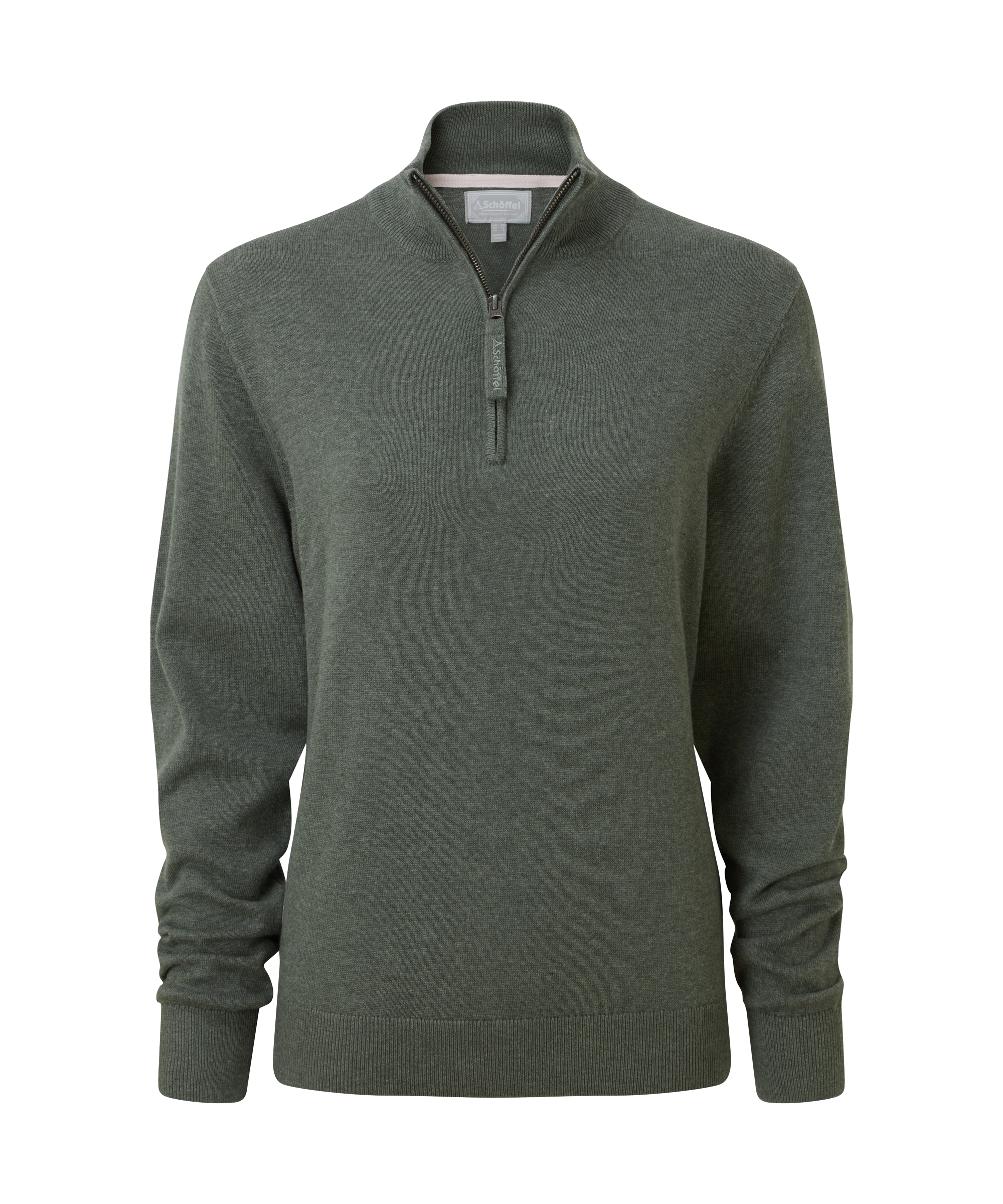 Schöffel Polperro Pima Cotton 1/4 Zip for Women in Green