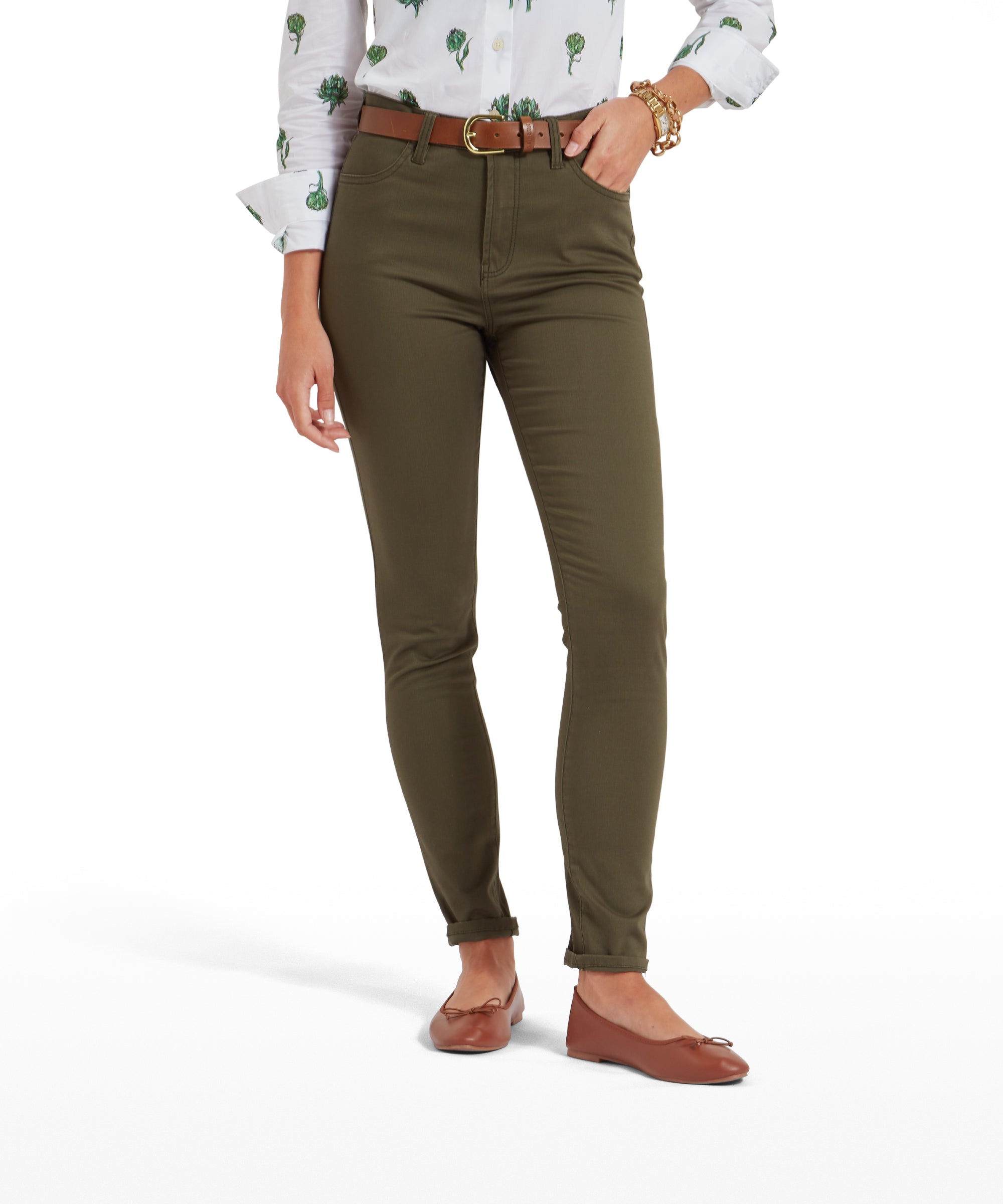 Poppy Jeans - Loden Green