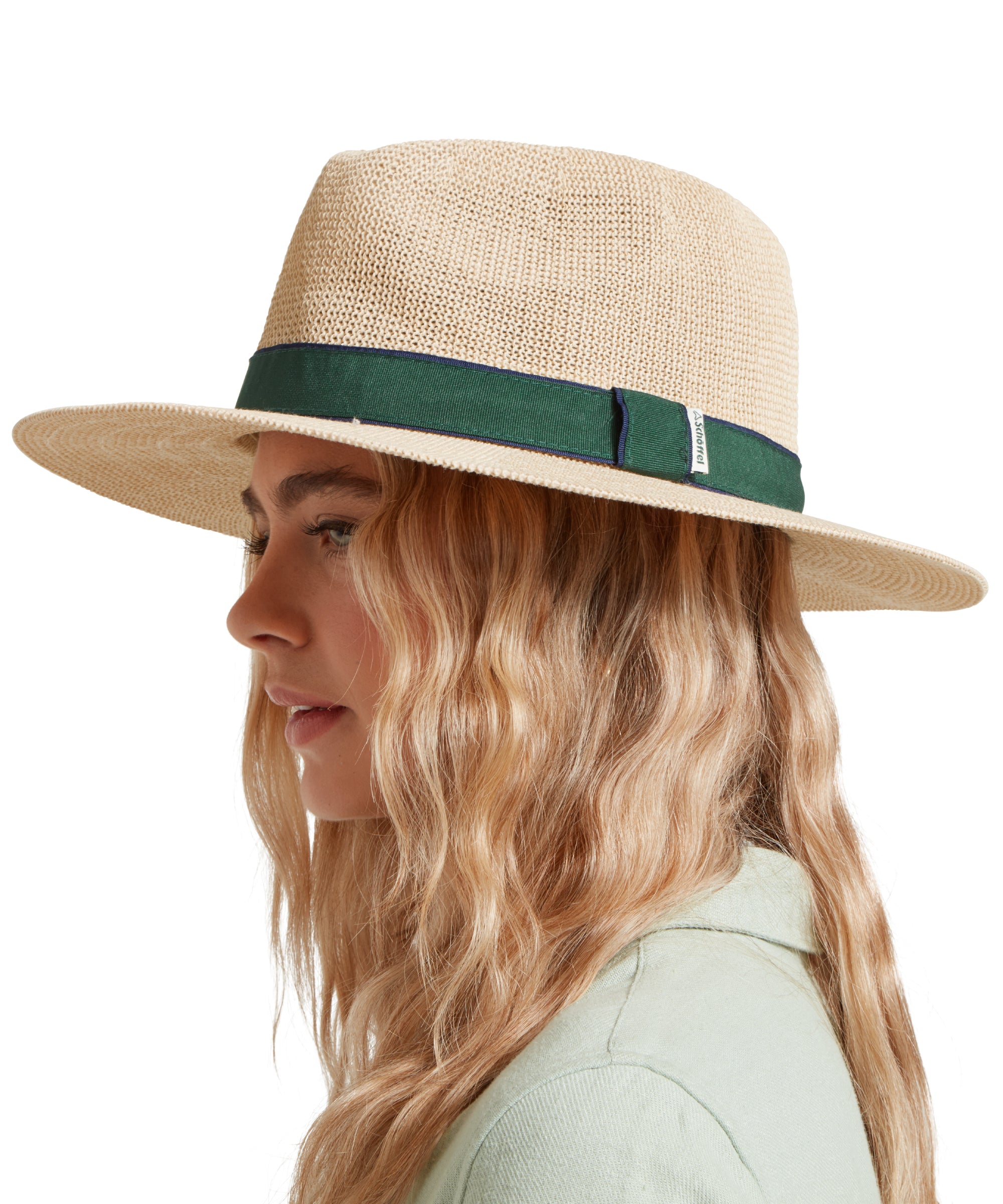 Porth Hat - Navy/Green Stripe