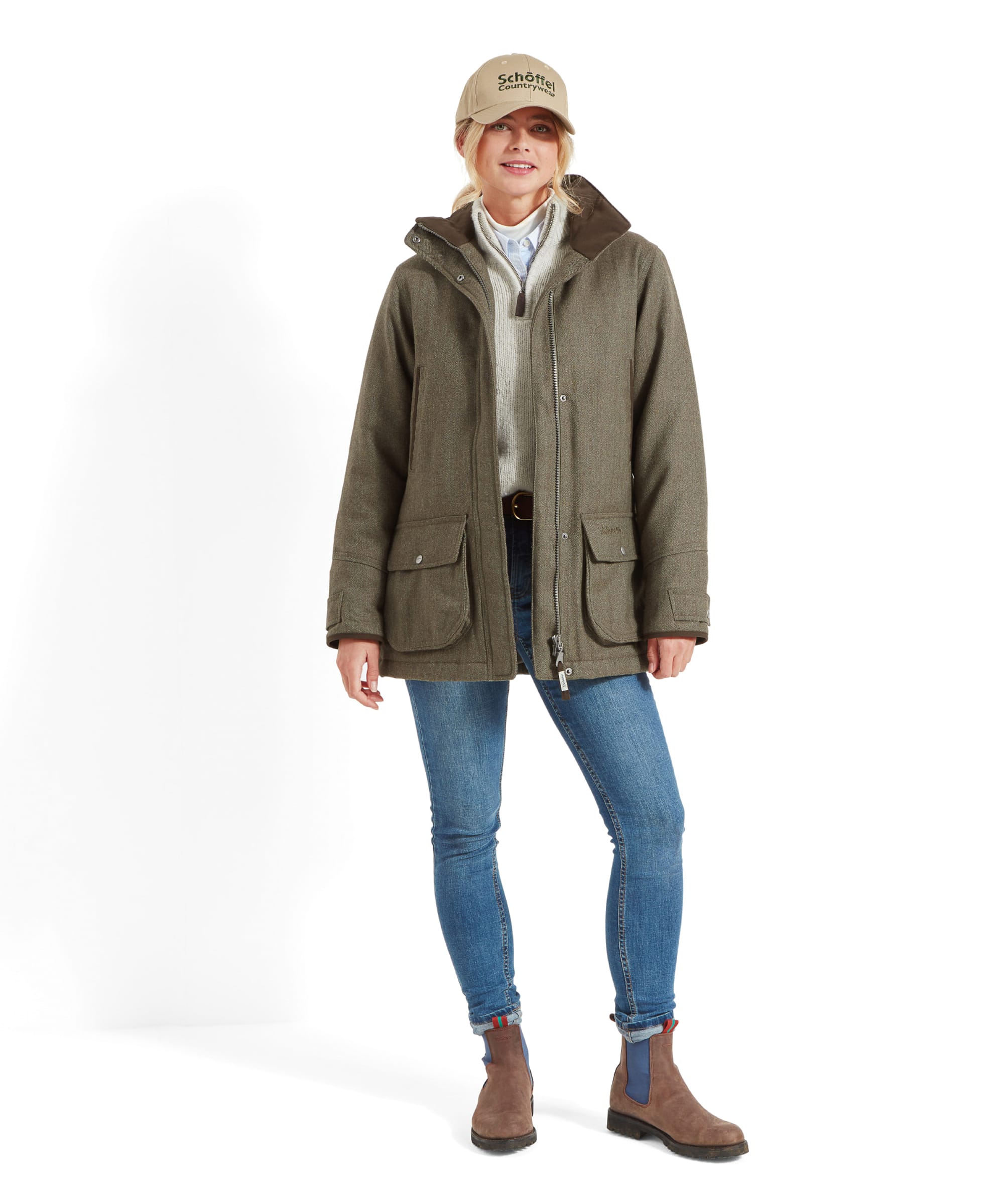 Schoffel ptarmigan tweed coat sale sale