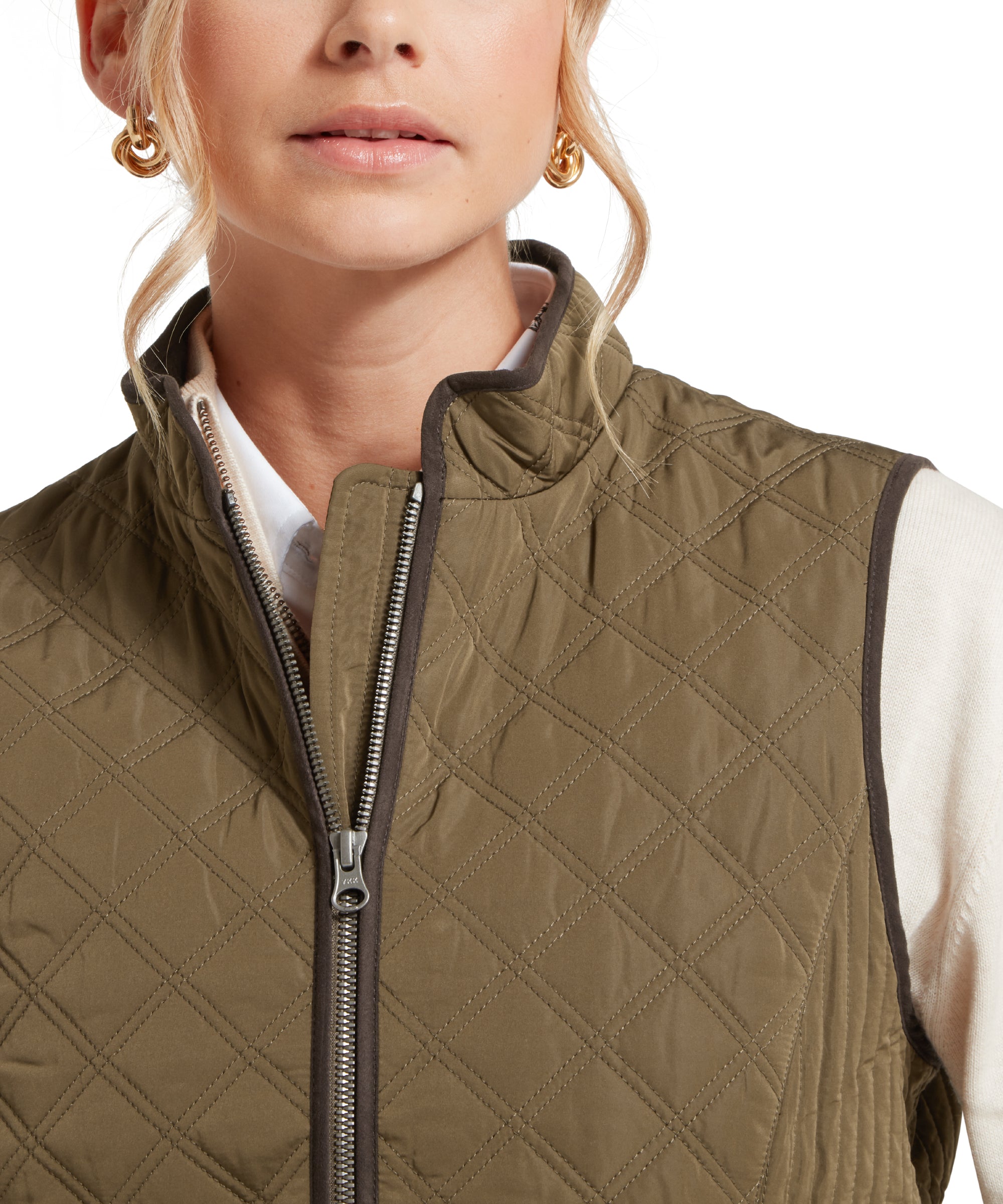 Women's Quilt Gilet - Olive