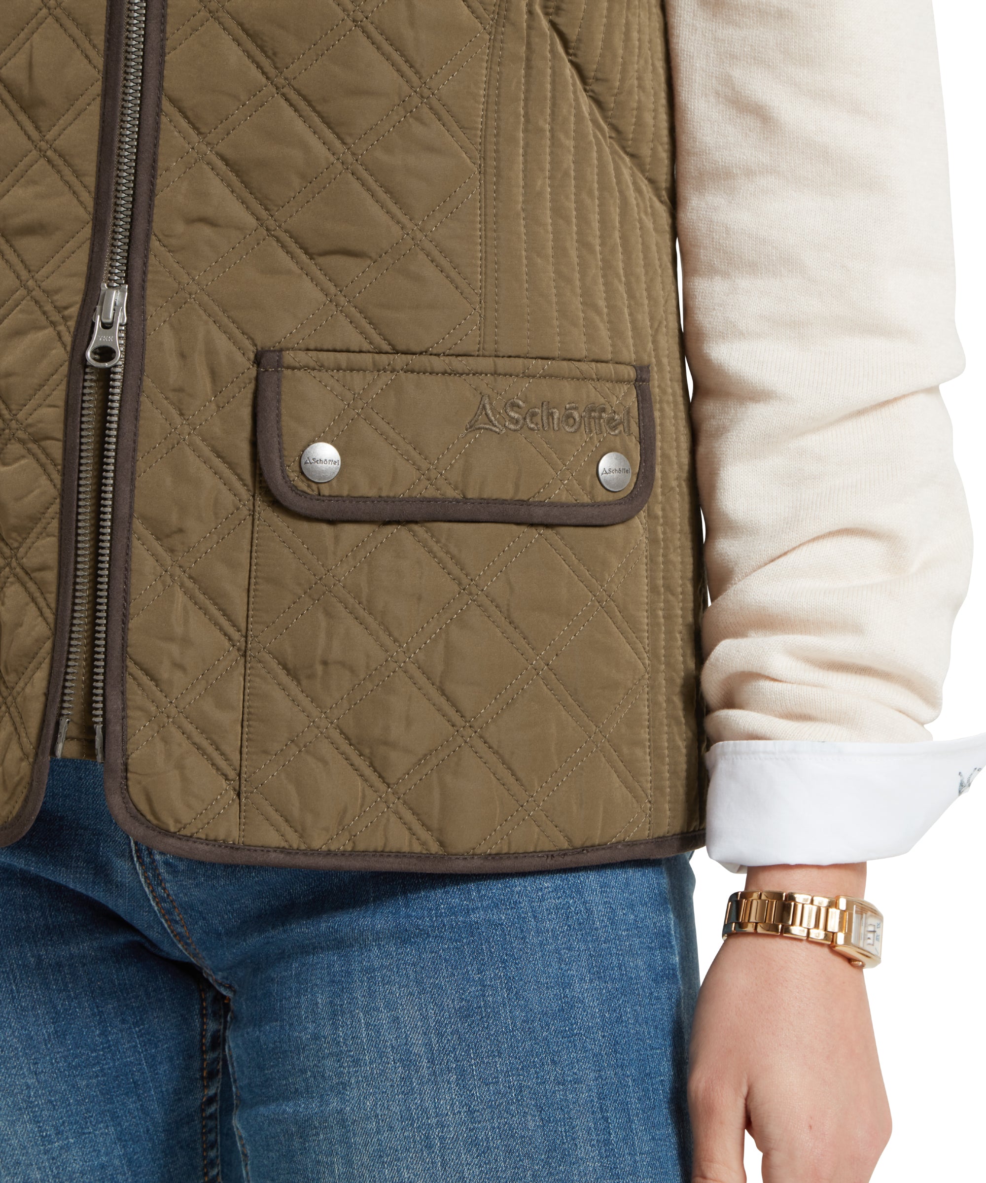 Women's Quilt Gilet - Olive