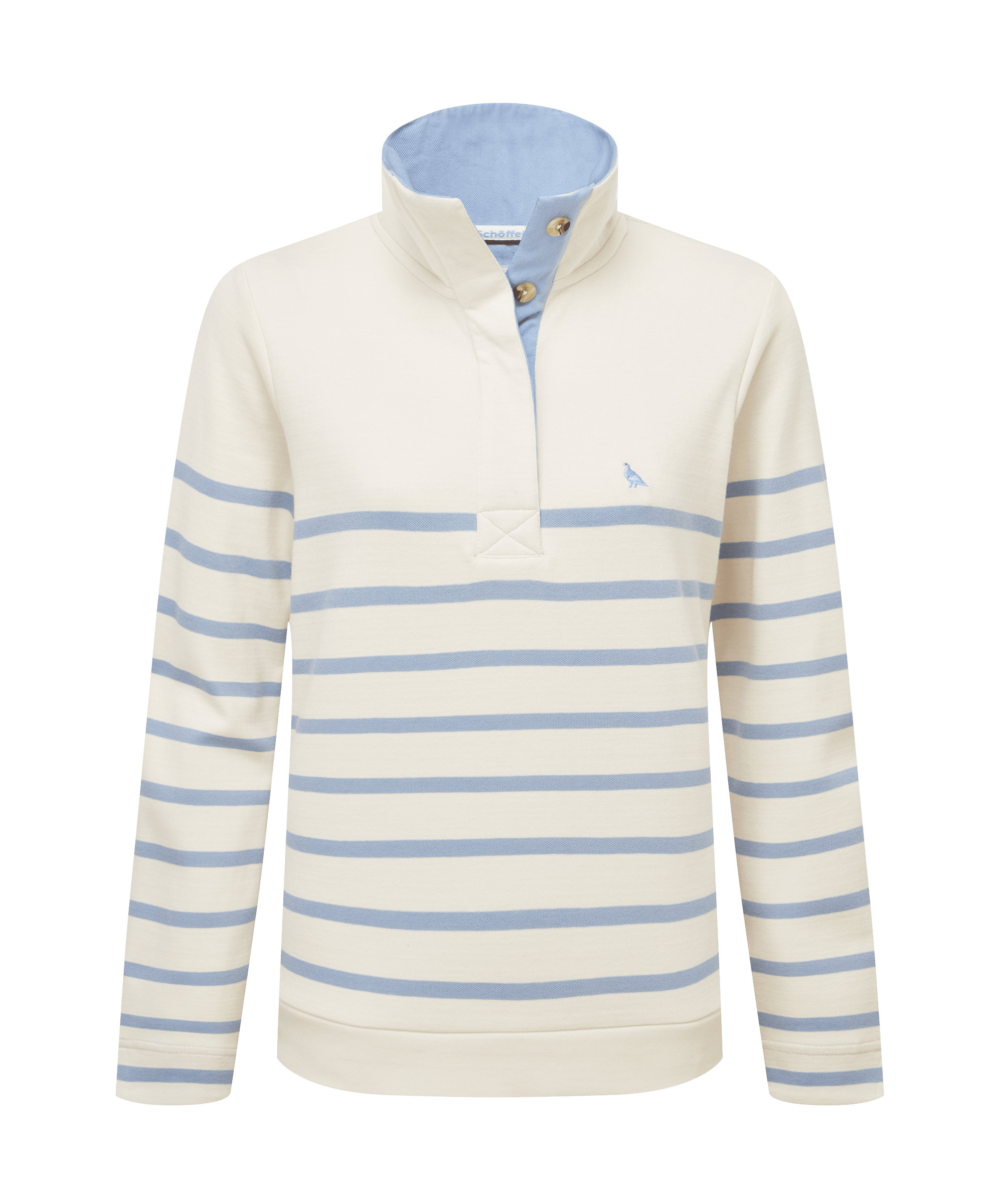 Schöffel Women's Sandown Sweatshirt in Beige Stripe