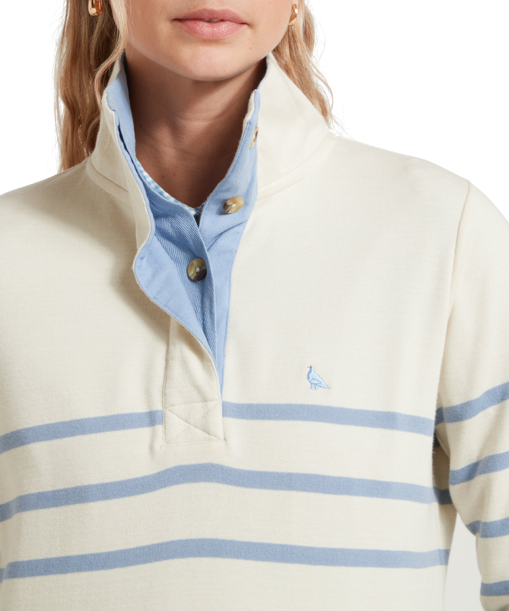 Sandown Sweatshirt - Pale Stone Stripe