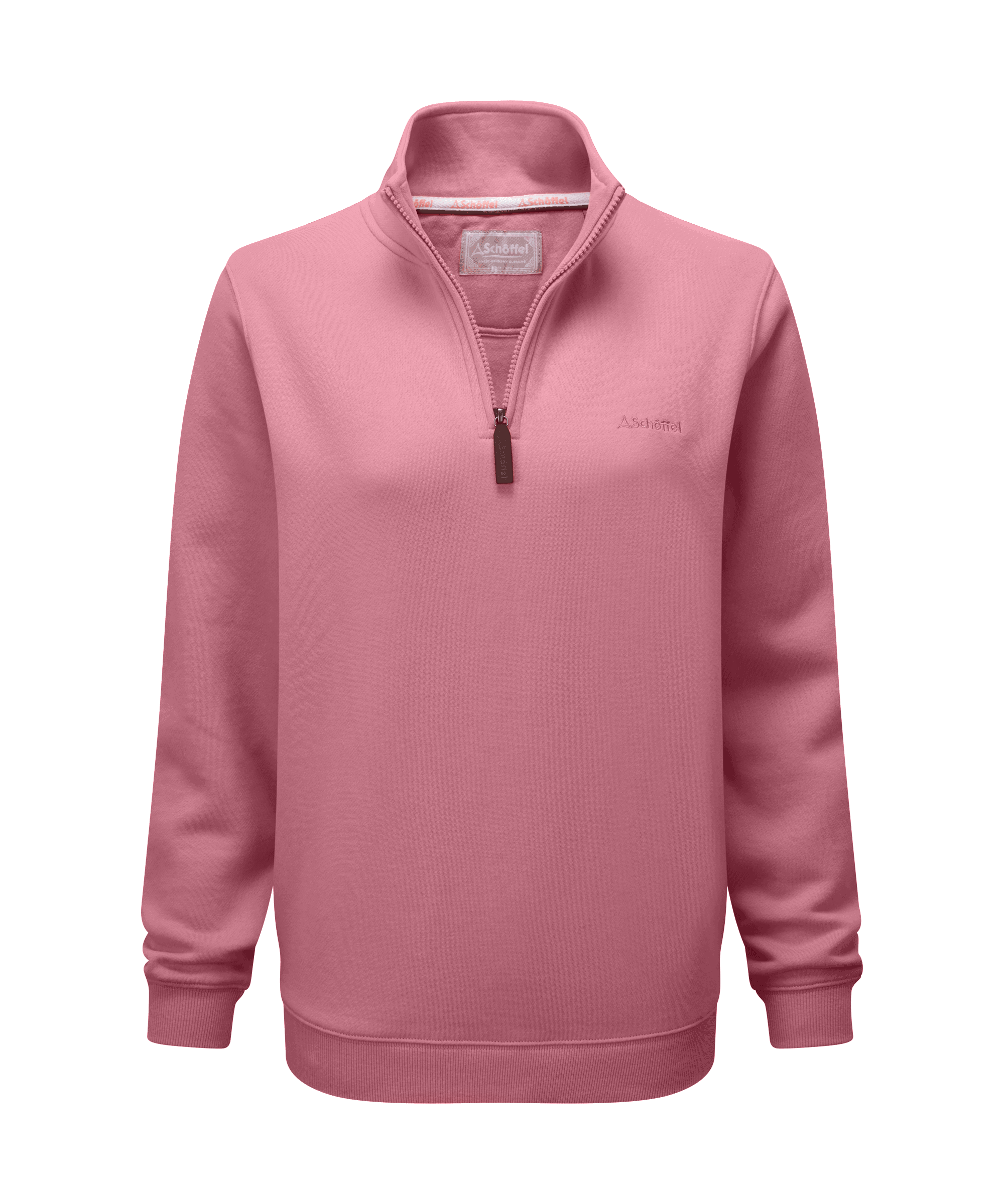 Sennen Cove Quarter Zip Sweatshirt - Dark French Rose