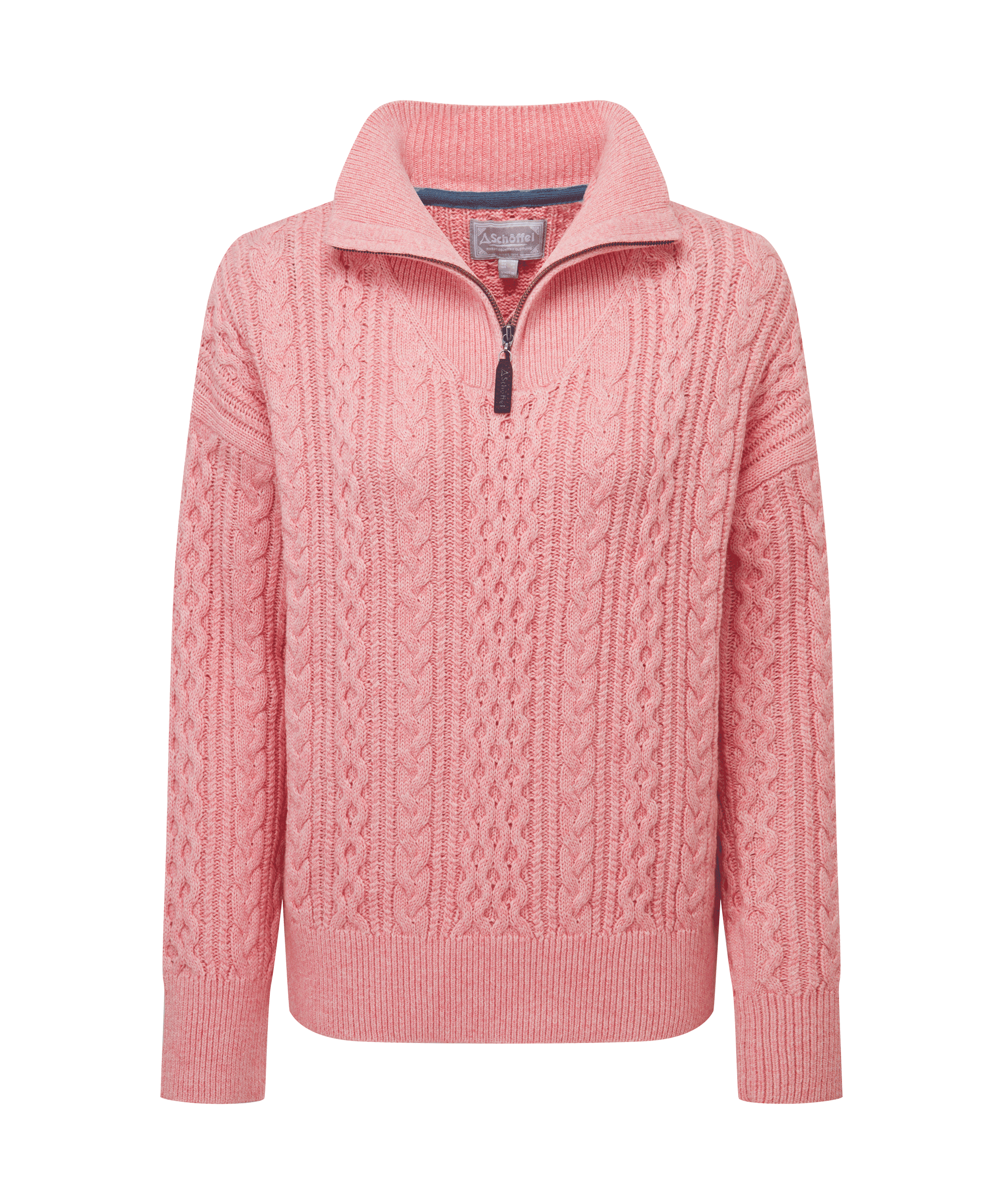 Pink quarter zip sweater on sale