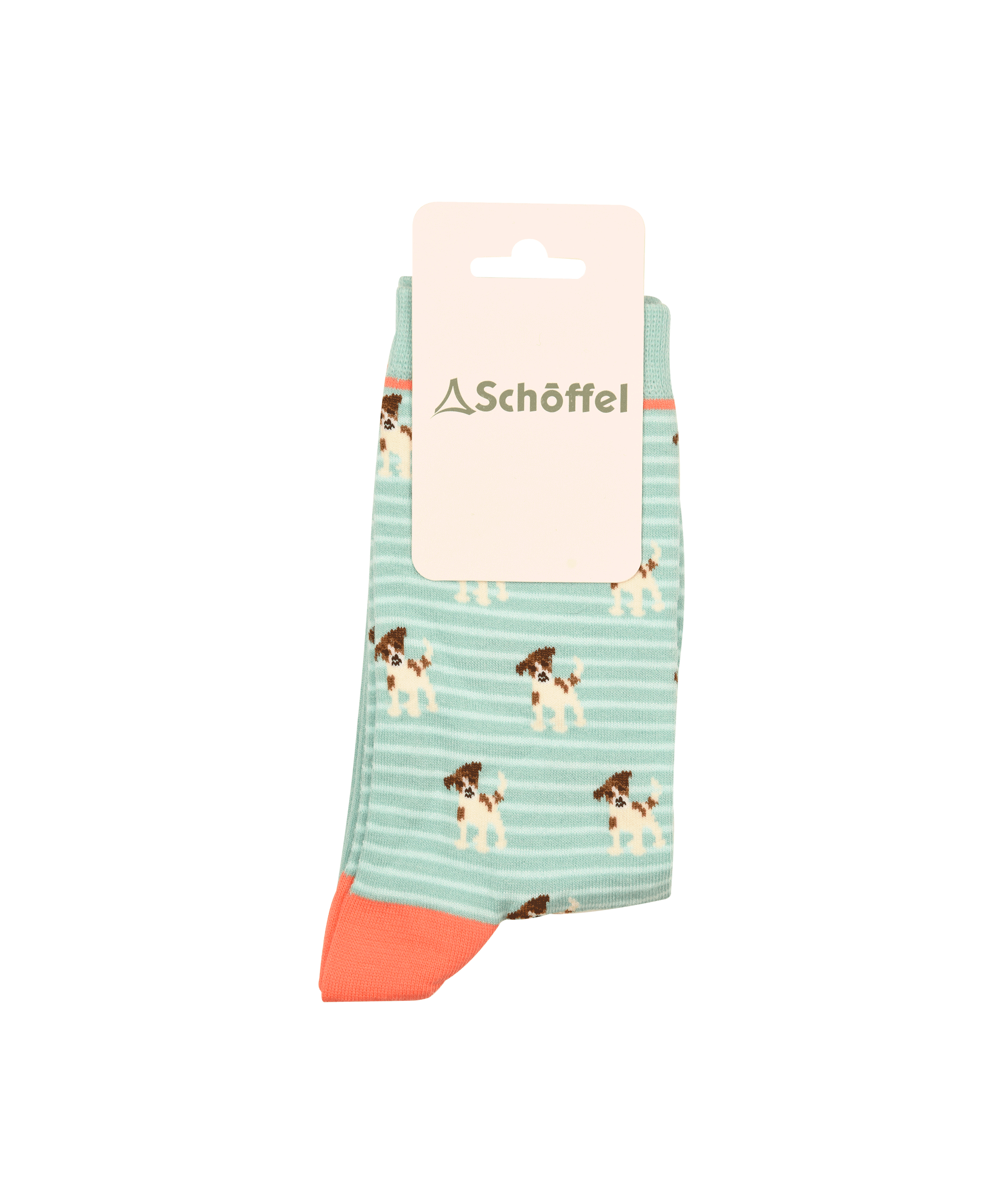 Schöffel Single Cotton Sock for Women in Blue and Coral