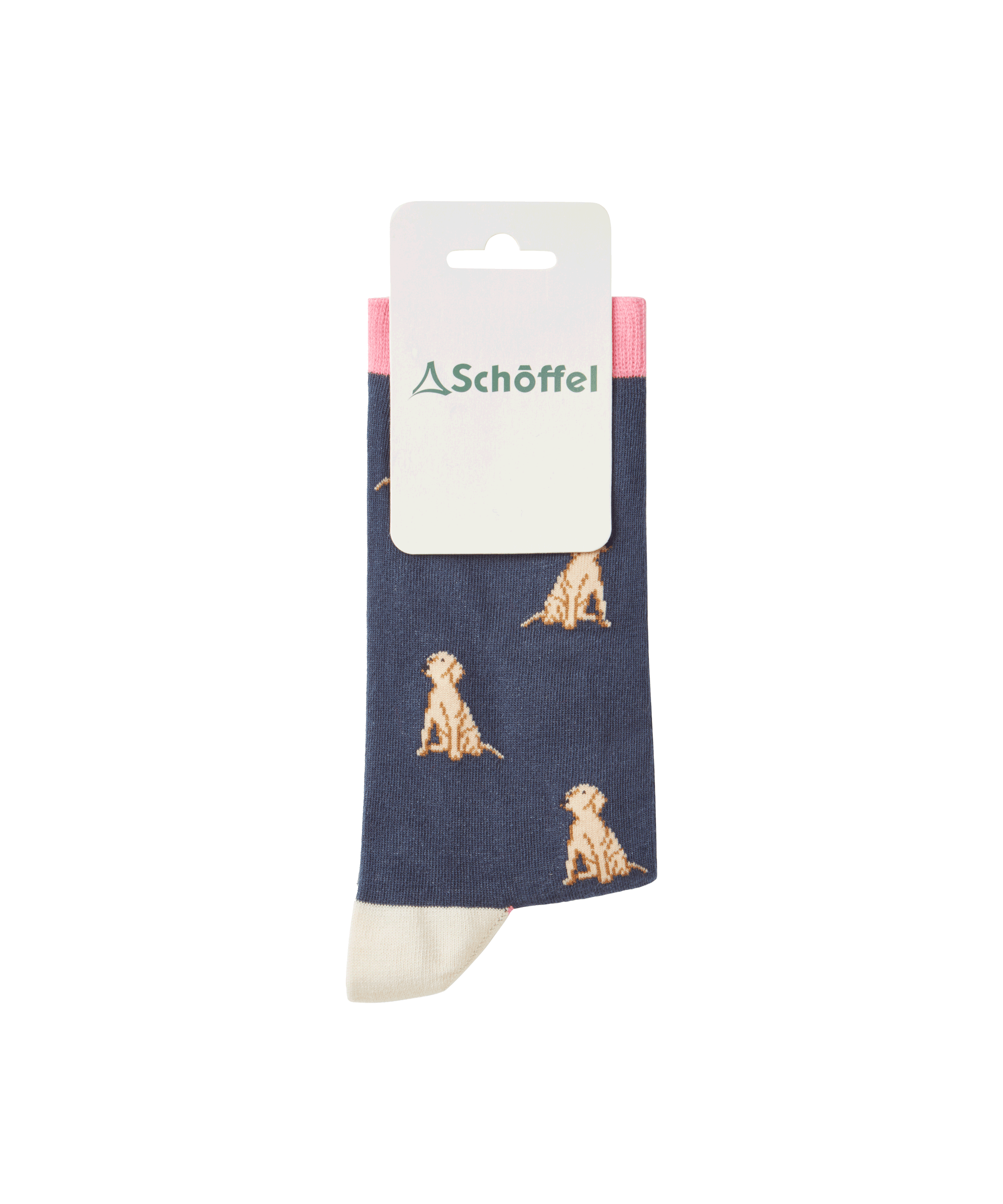 Schöffel Single Cotton Sock for Women in Pink and Navy