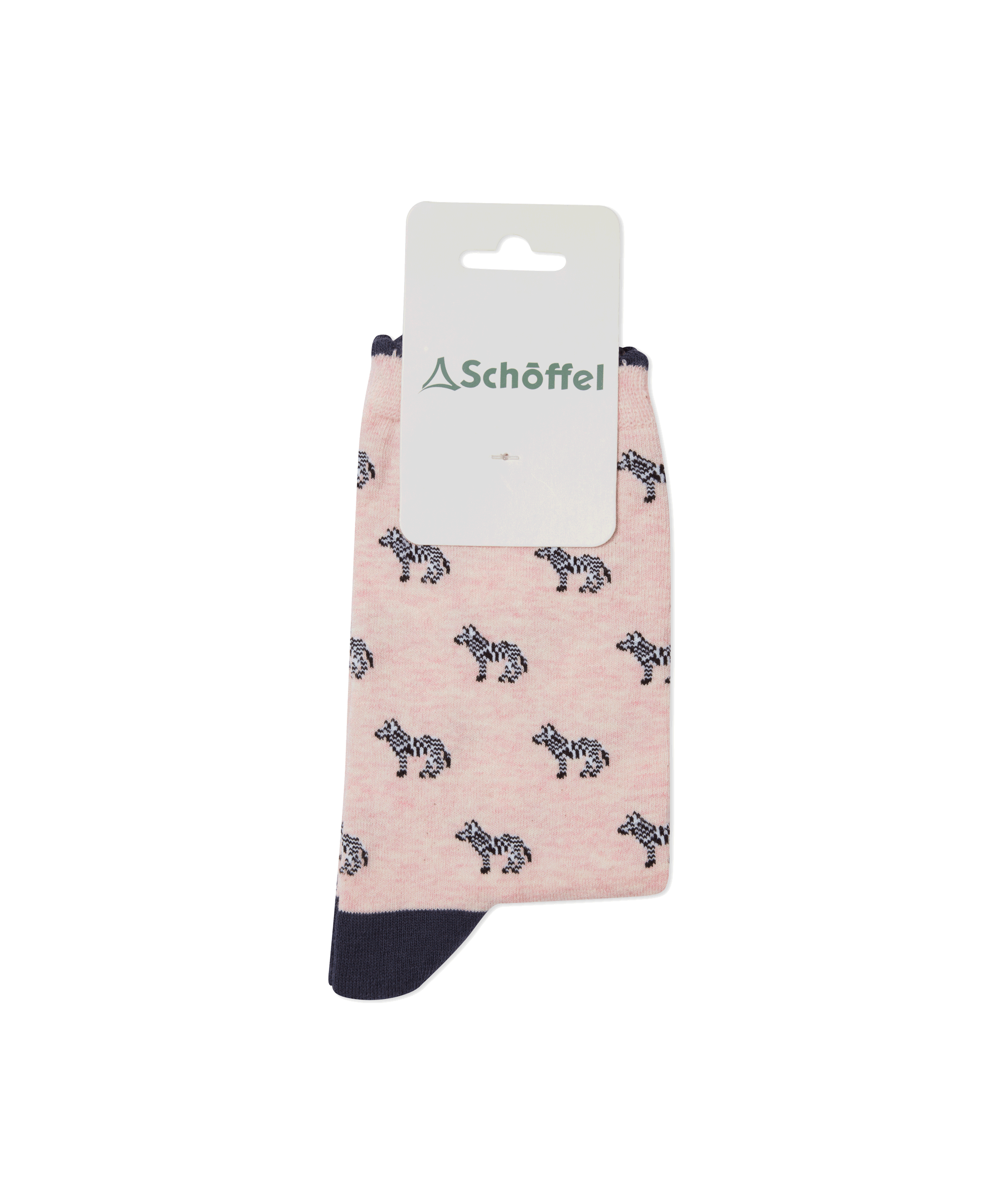 Schöffel Single Cotton Sock for Women in Pink and Black