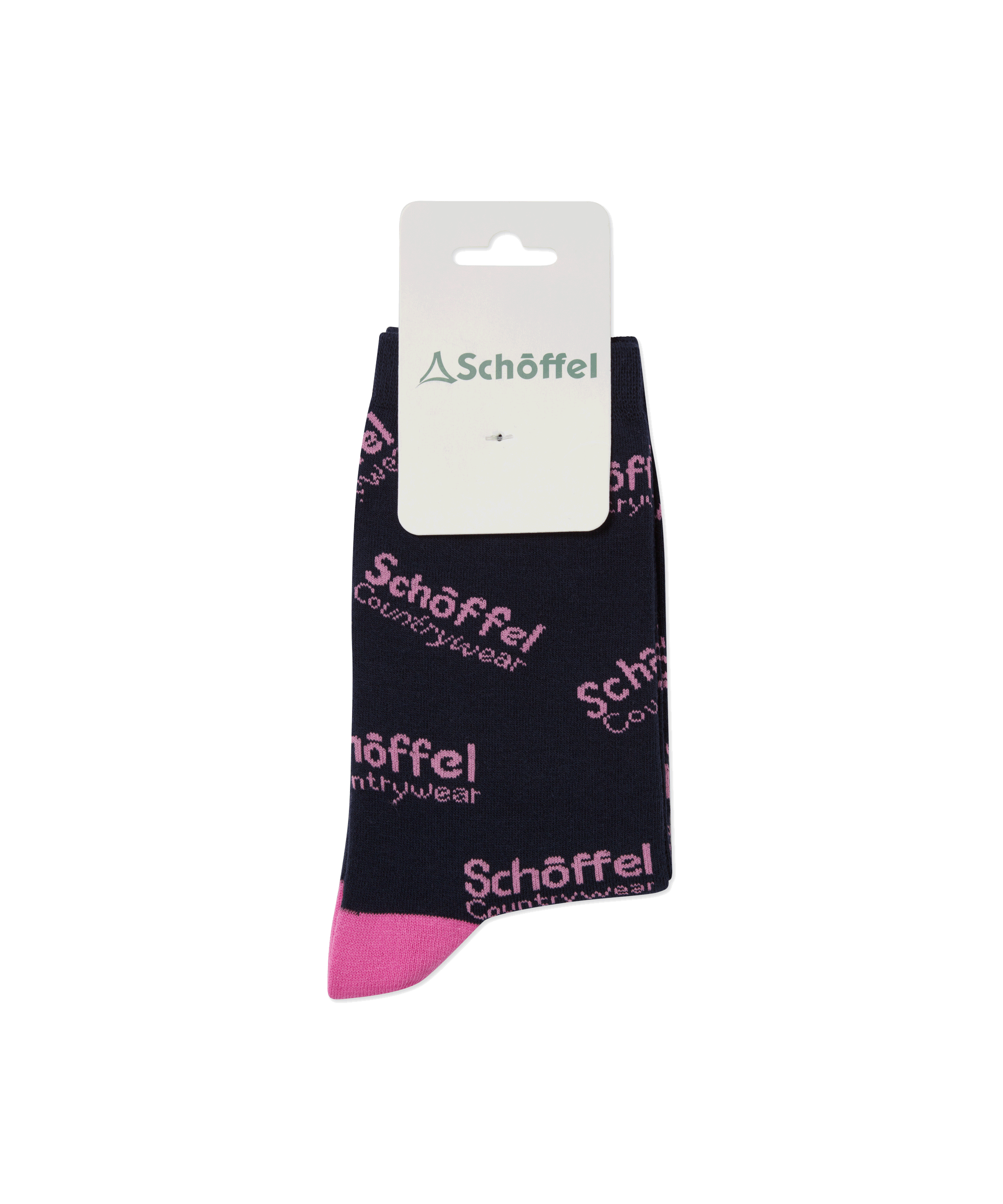 Schöffel Single Cotton Sock for Women in Pink and Navy